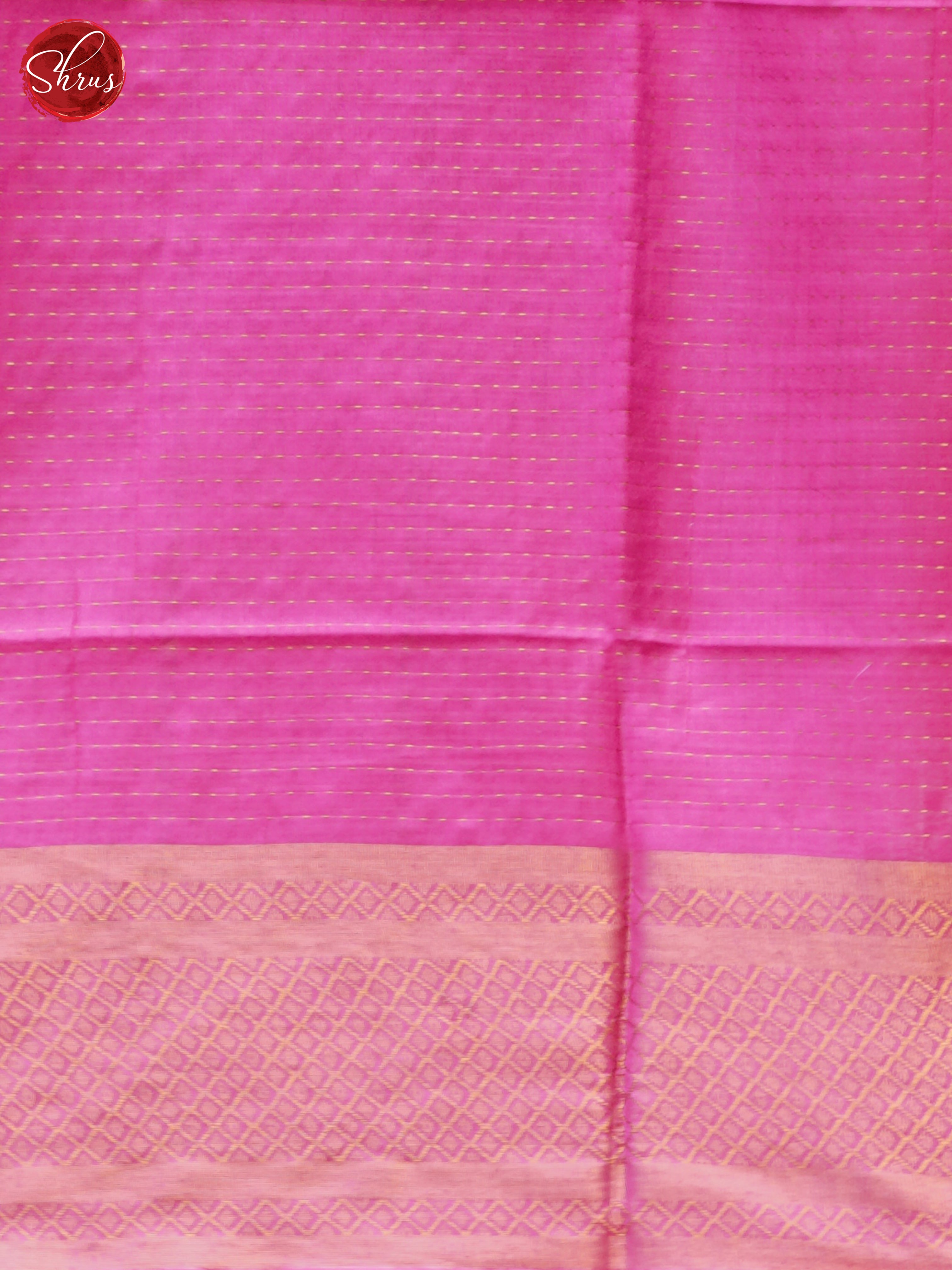 Cream & Pink - Shibori Saree