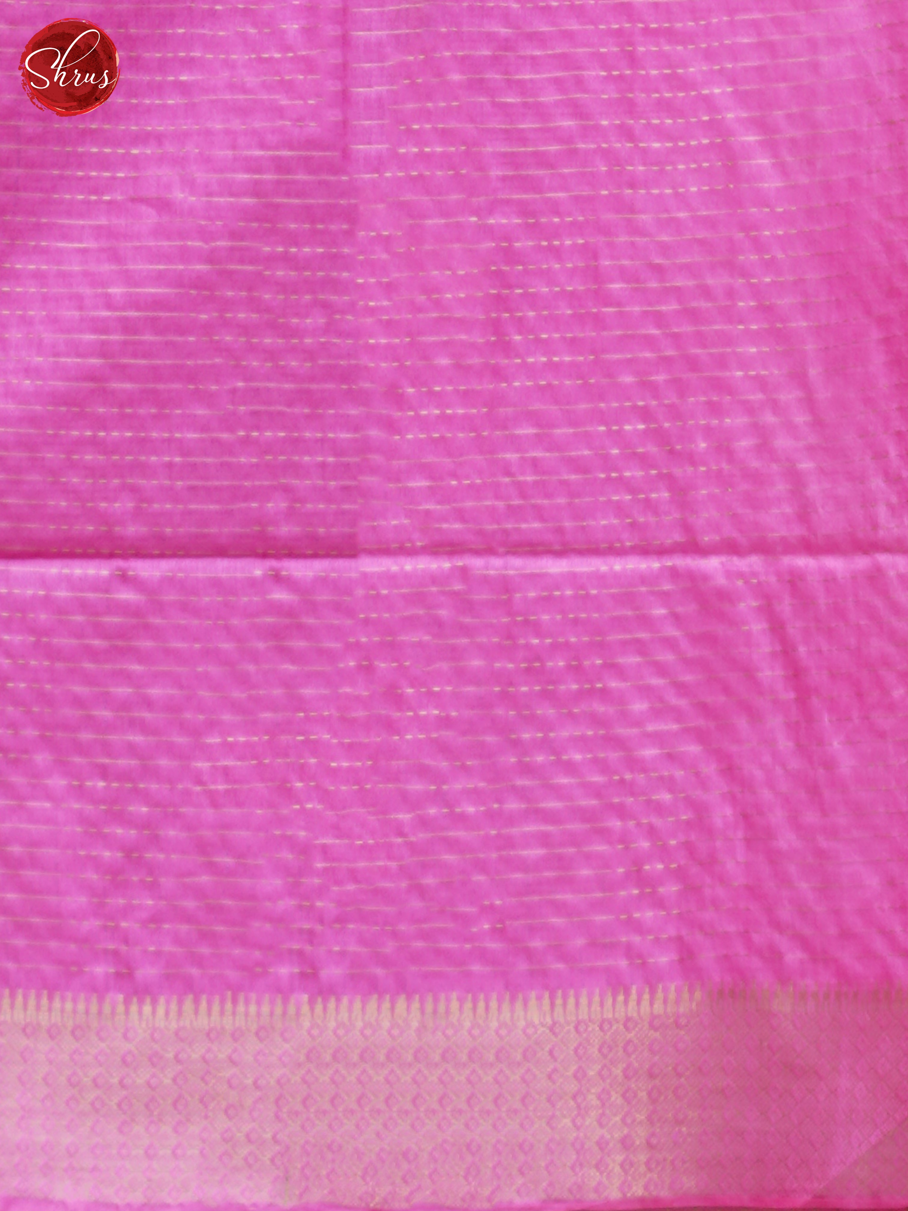 Cream & Pink - Shibori Saree - Shop on ShrusEternity.com