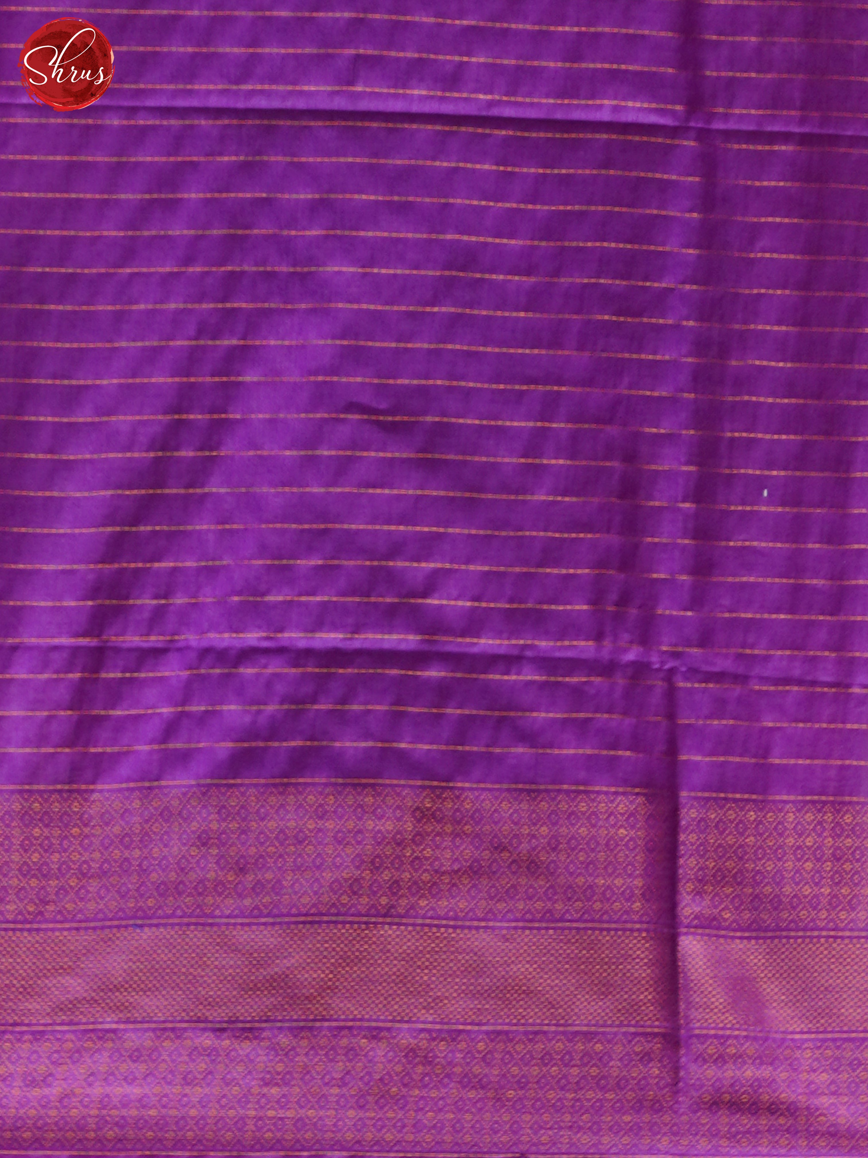 Cream & Purple - Shibori Saree