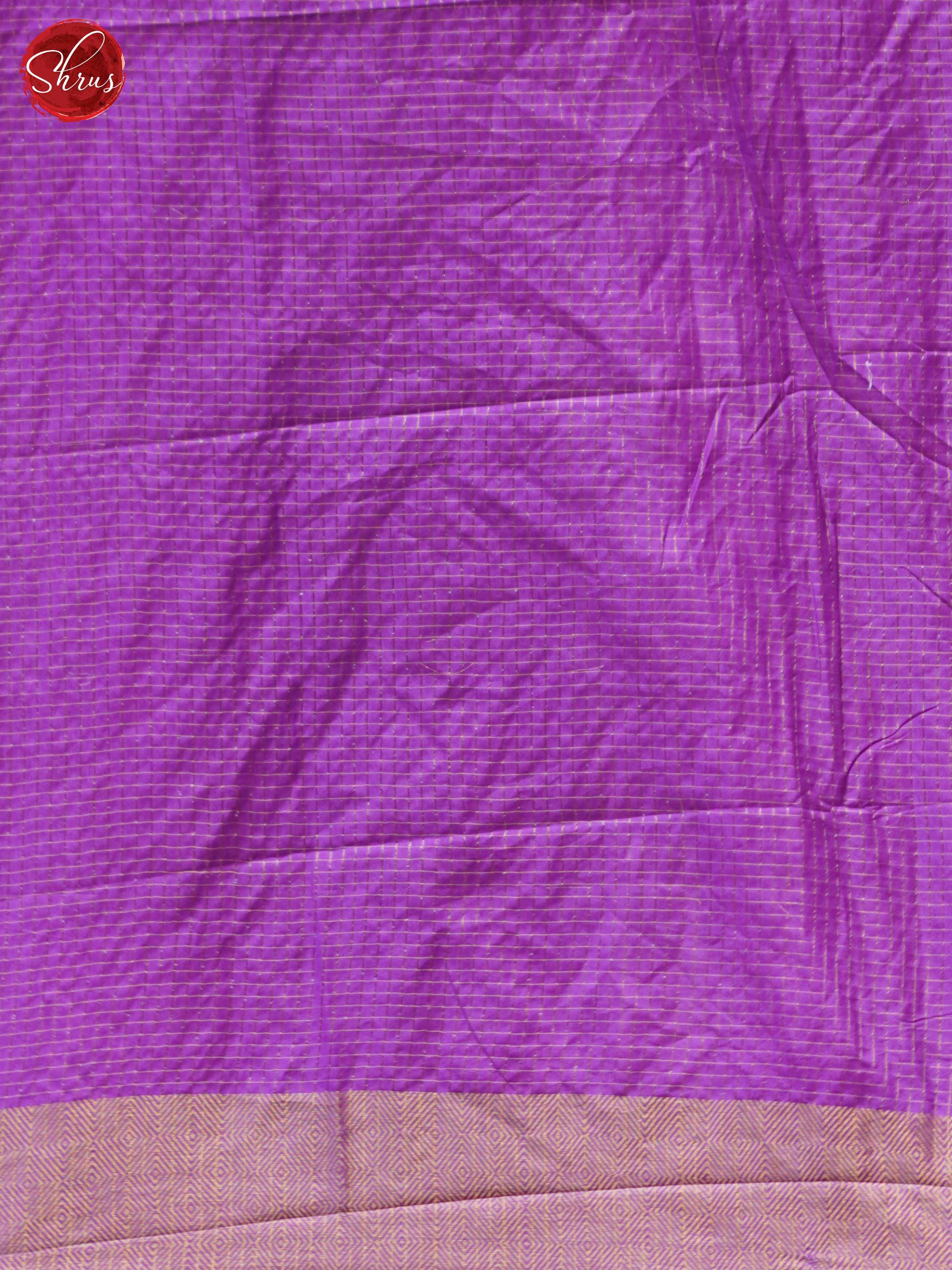 Cream &  Purple - Shibori Saree
