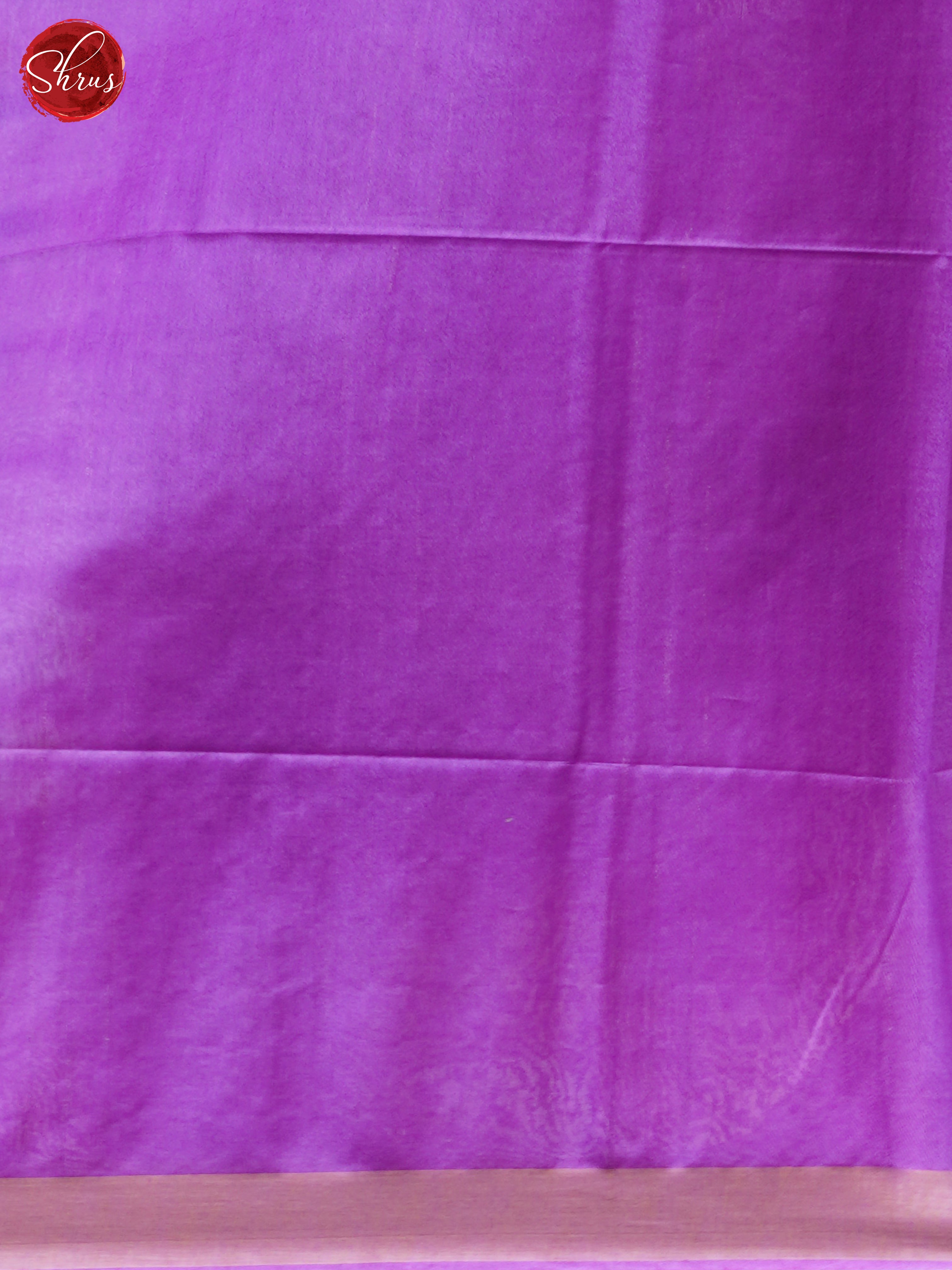 Cream & Purple - Shibori Saree