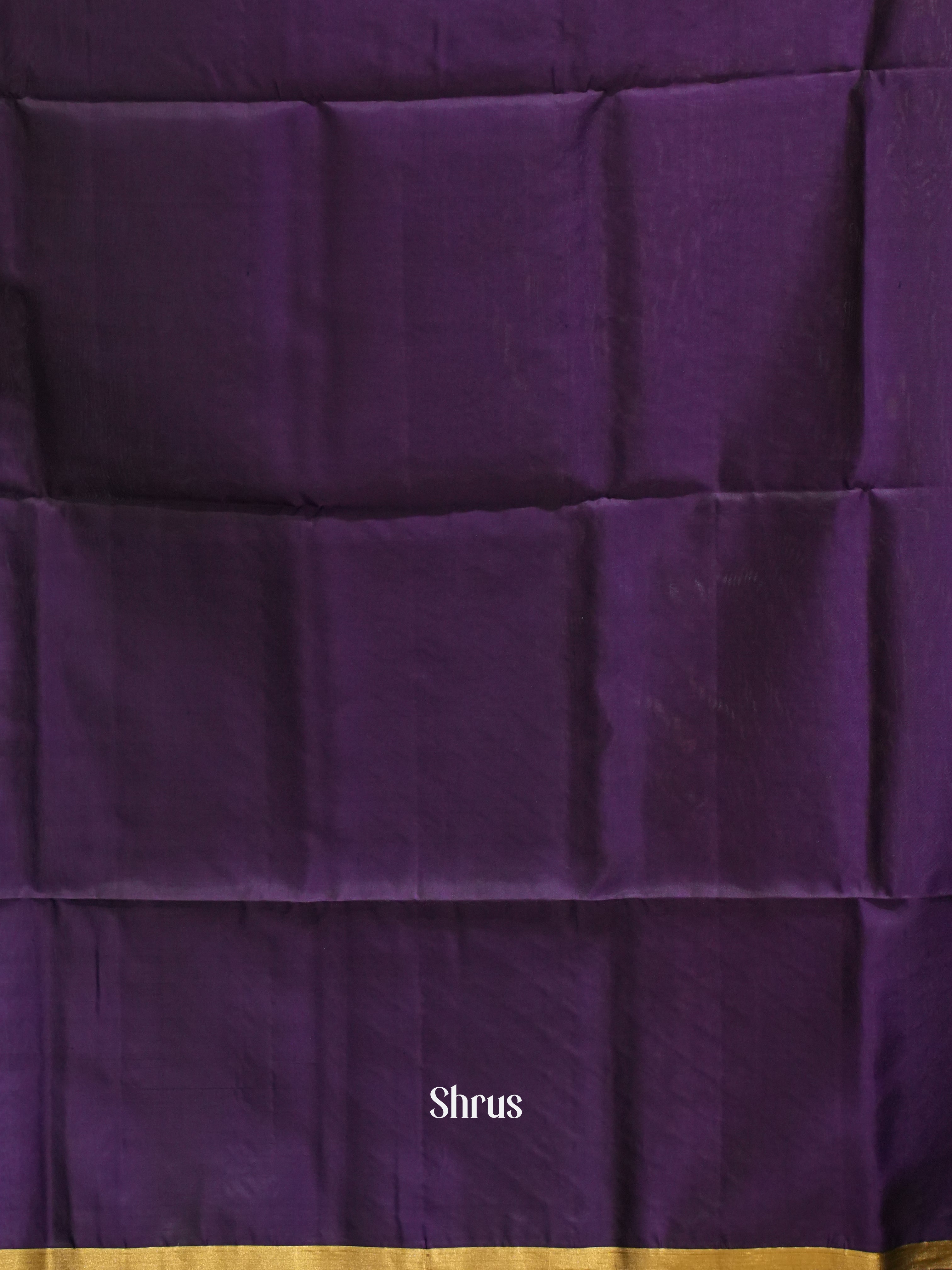 Green & Violet - Soft Silk Saree - Shop on ShrusEternity.com