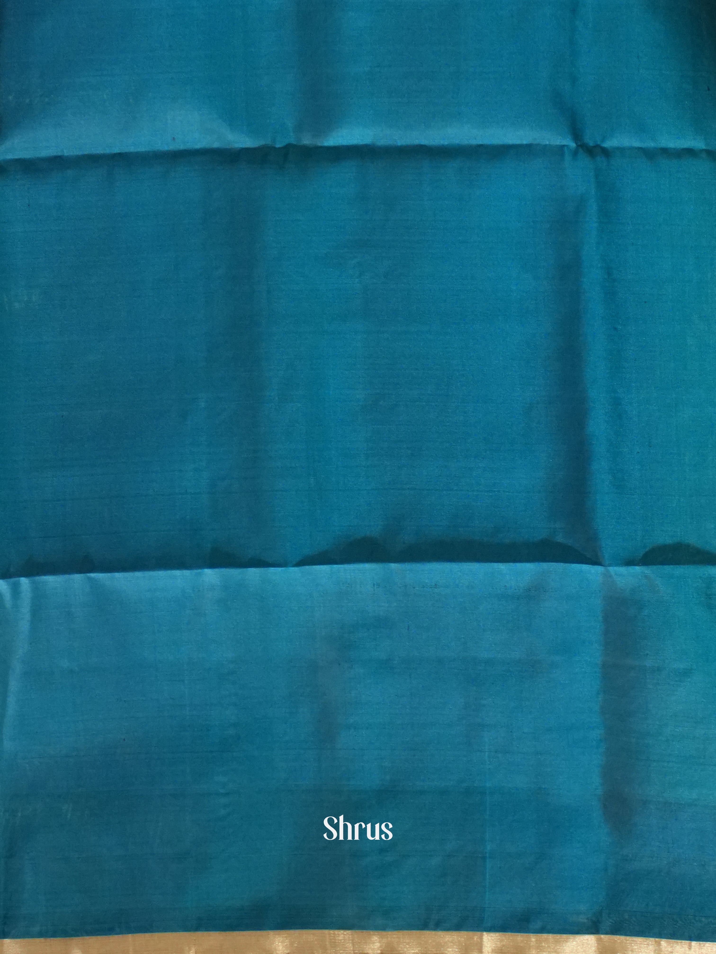 Blue & Teal - Soft Silk Saree