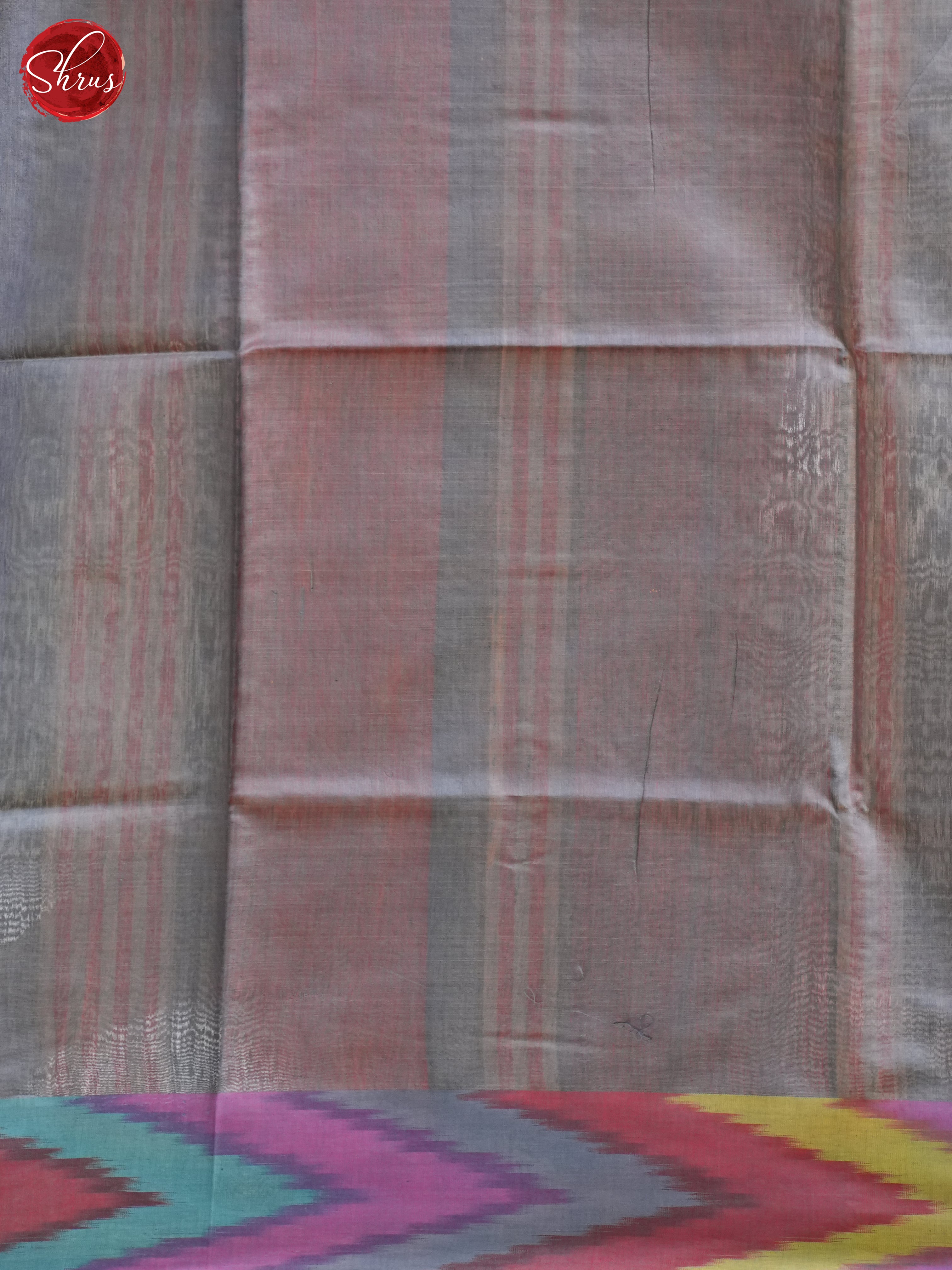 Double shaded Grey & Multicolour - Tussar Saree - Shop on ShrusEternity.com