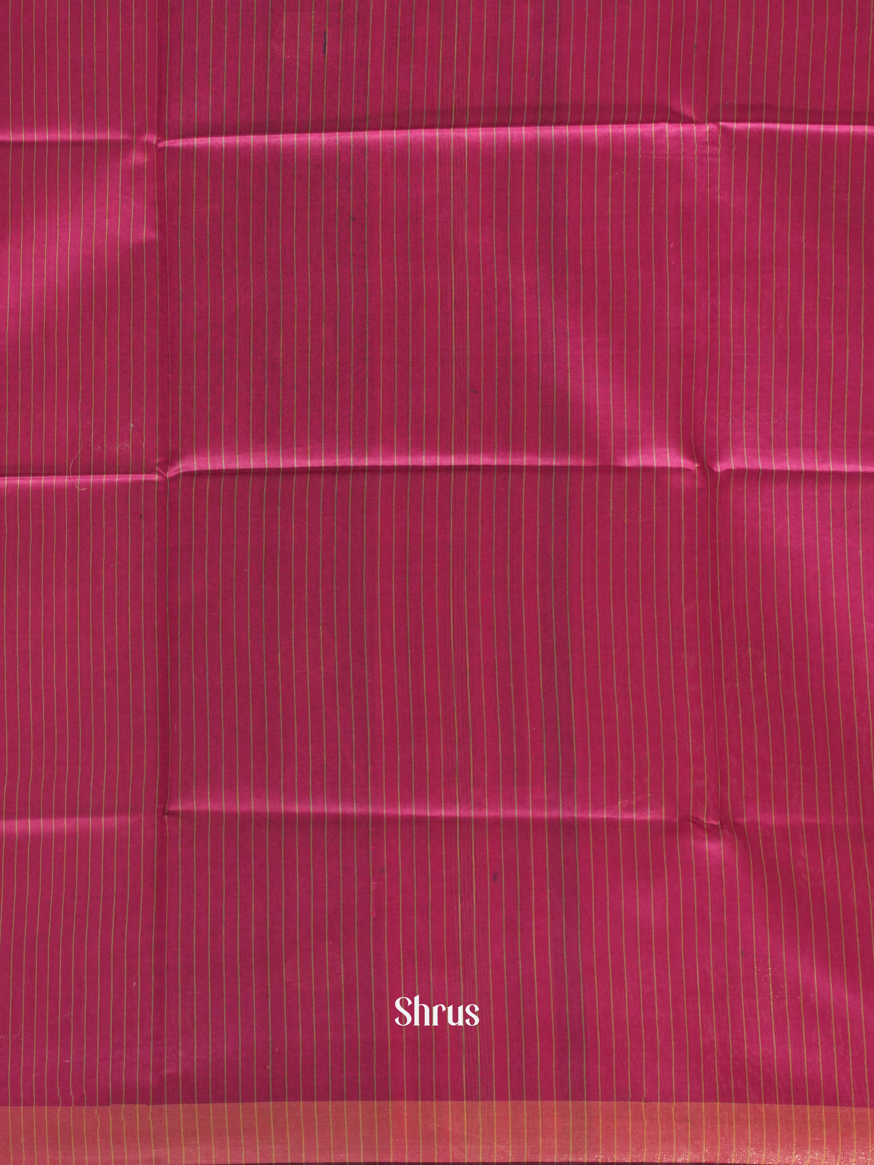 Blue & Pink  - Raw Silk Saree