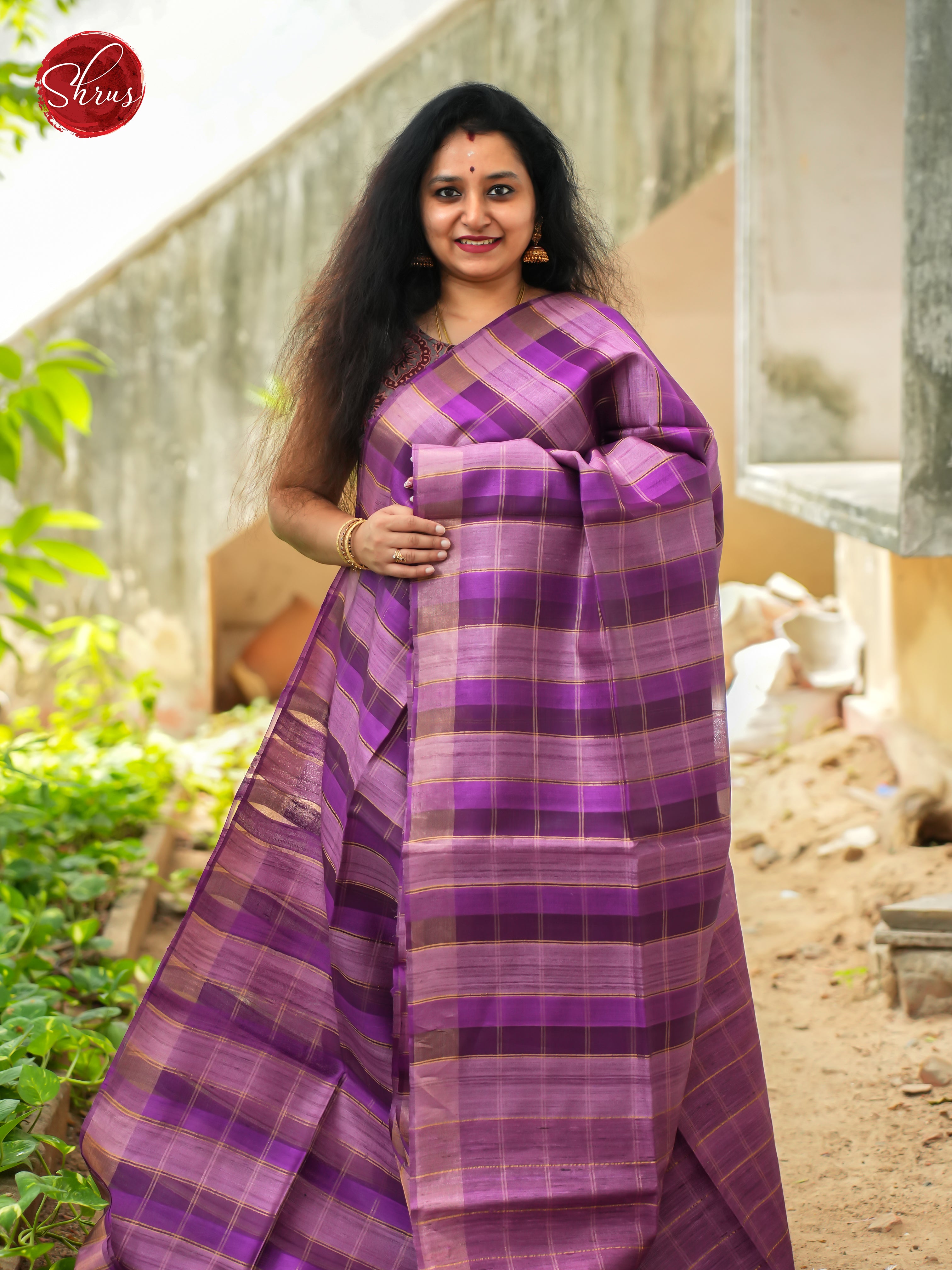 Lavender - Tussar Saree - Shop on ShrusEternity.com