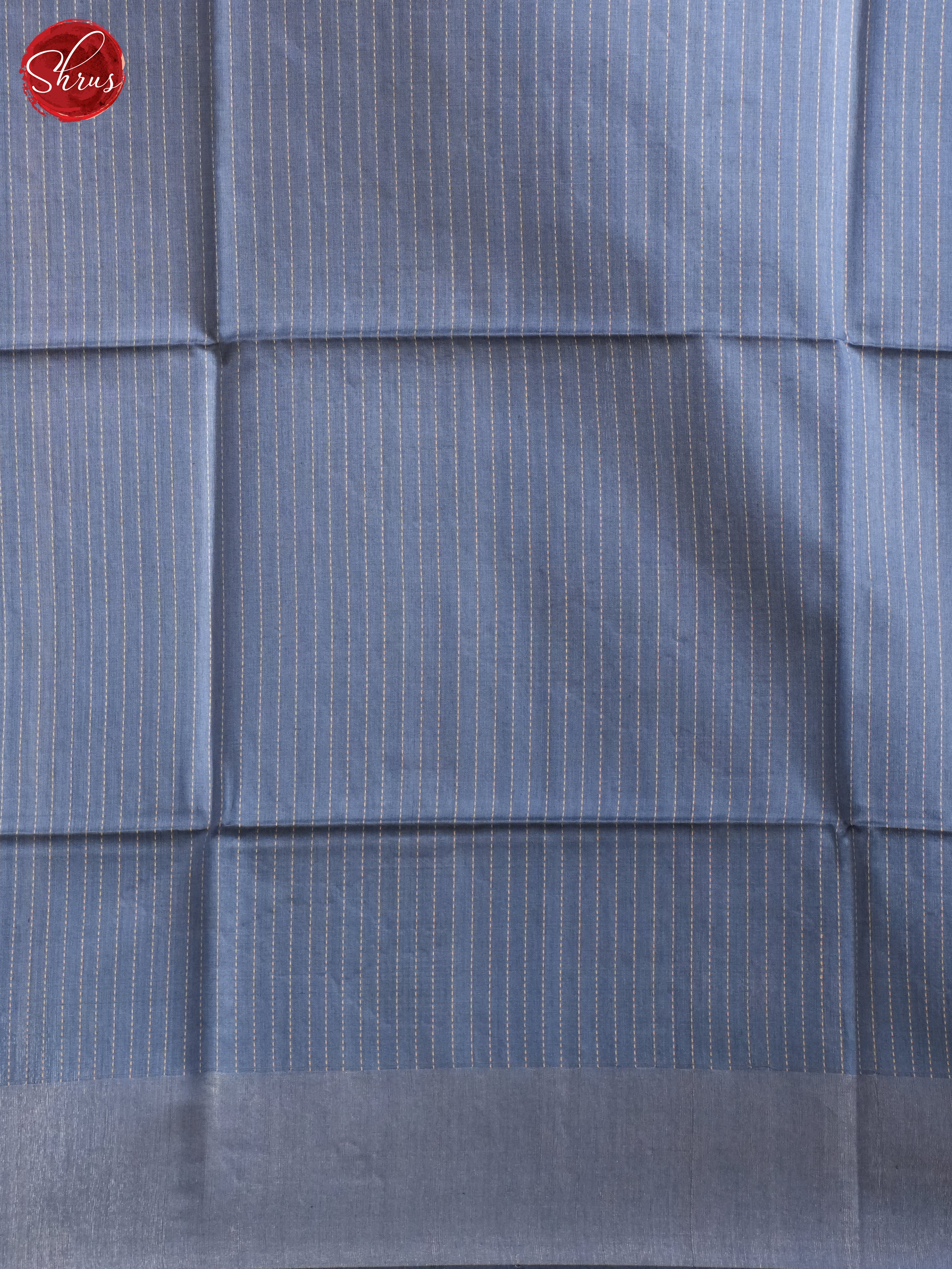 Greyish Blue(Single Tone) - Tussar Saree - Shop on ShrusEternity.com