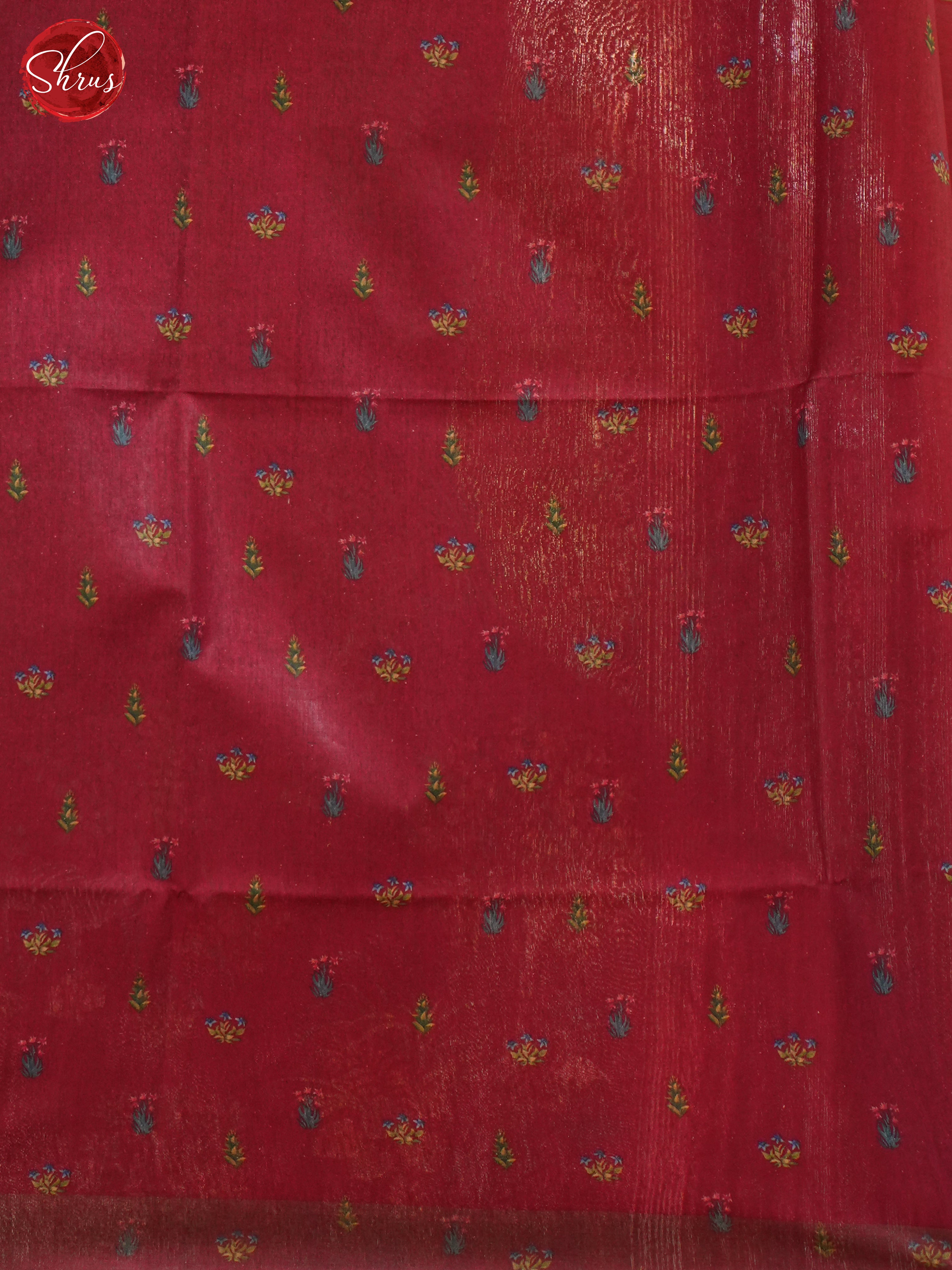 Red(Single Tone) - Tussar Saree - Shop on ShrusEternity.com