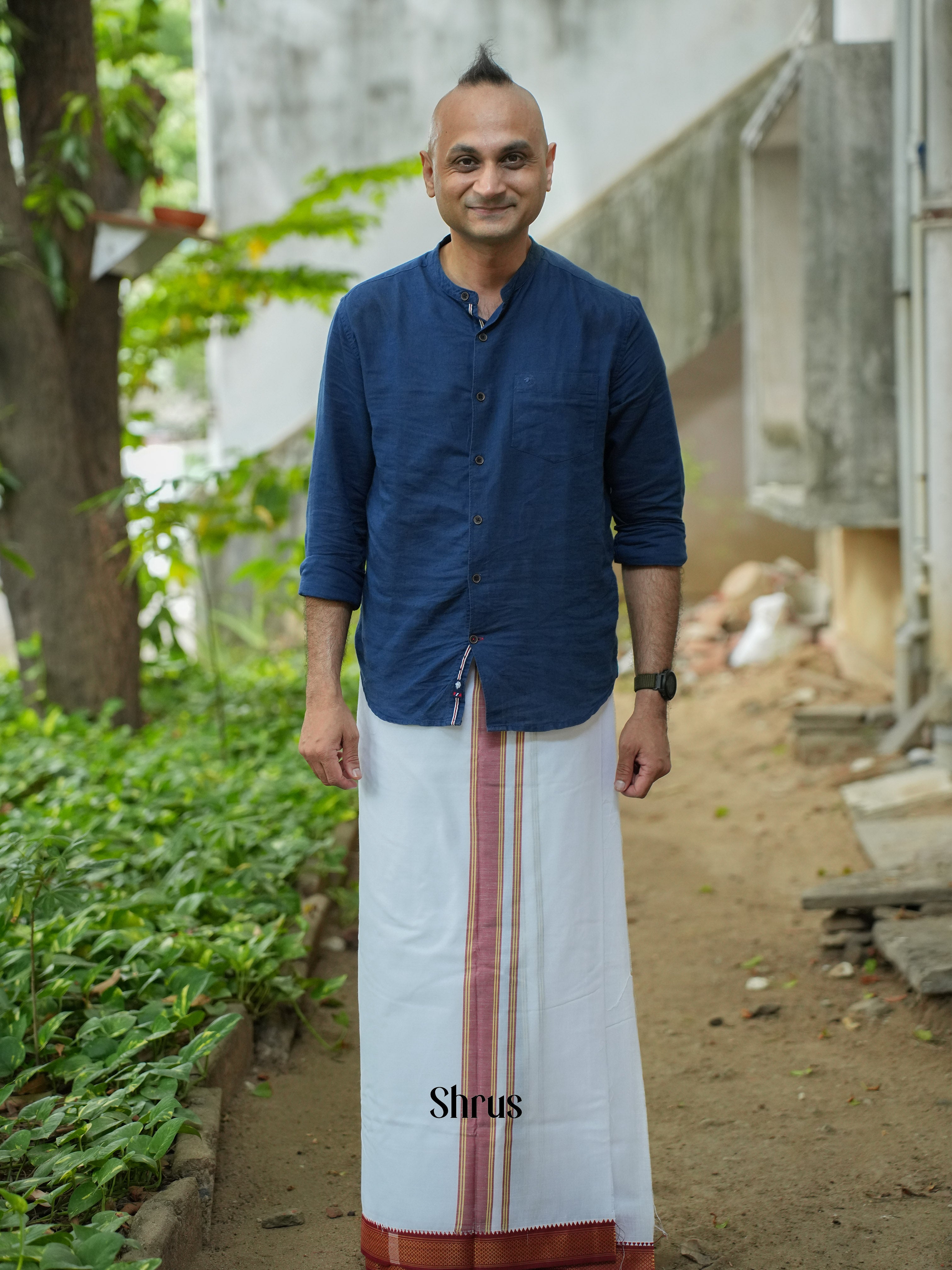 White - Dhoti - Shop on ShrusEternity.com