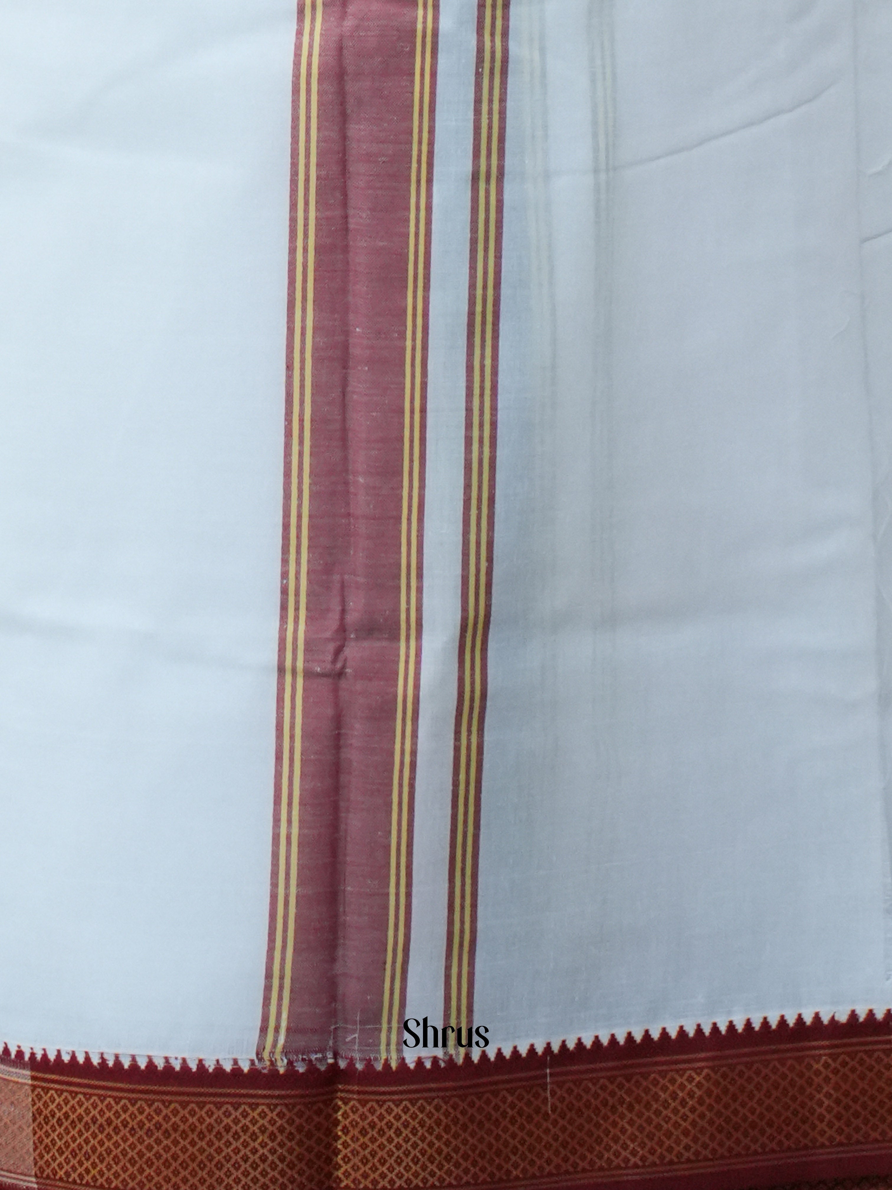 White - Dhoti - Shop on ShrusEternity.com