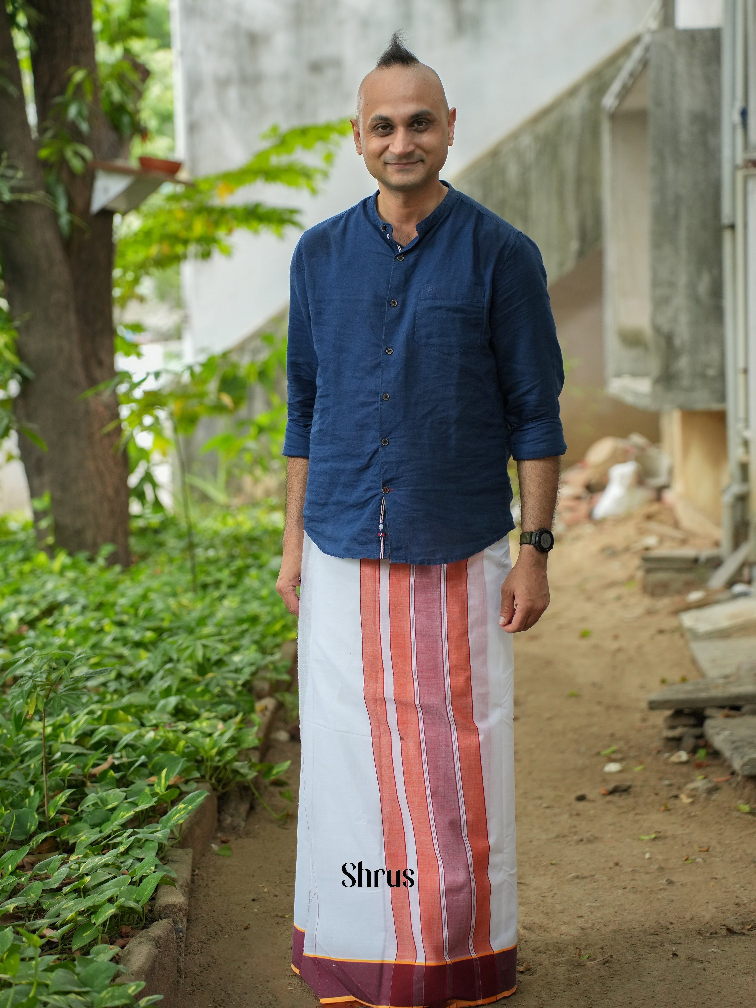 White - Dhoti - Shop on ShrusEternity.com