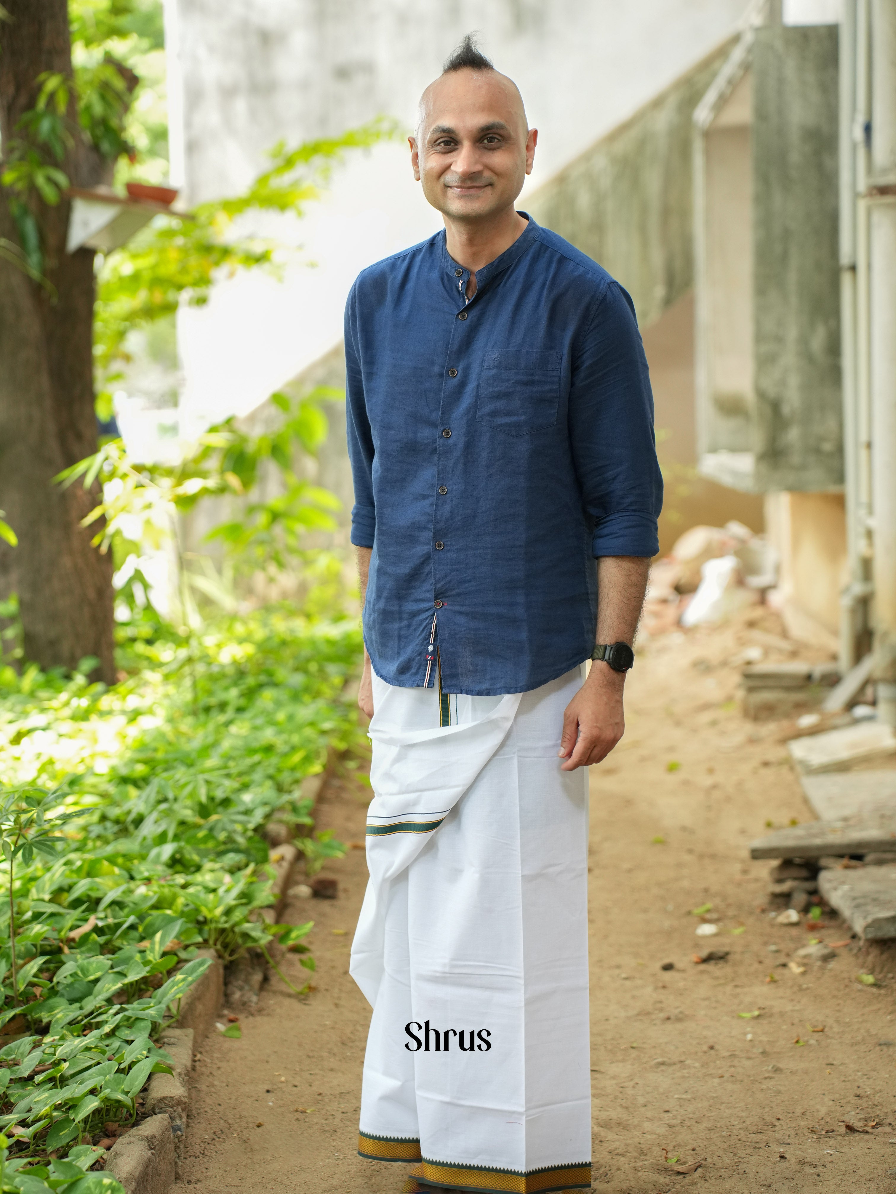 White - Dhoti - Shop on ShrusEternity.com