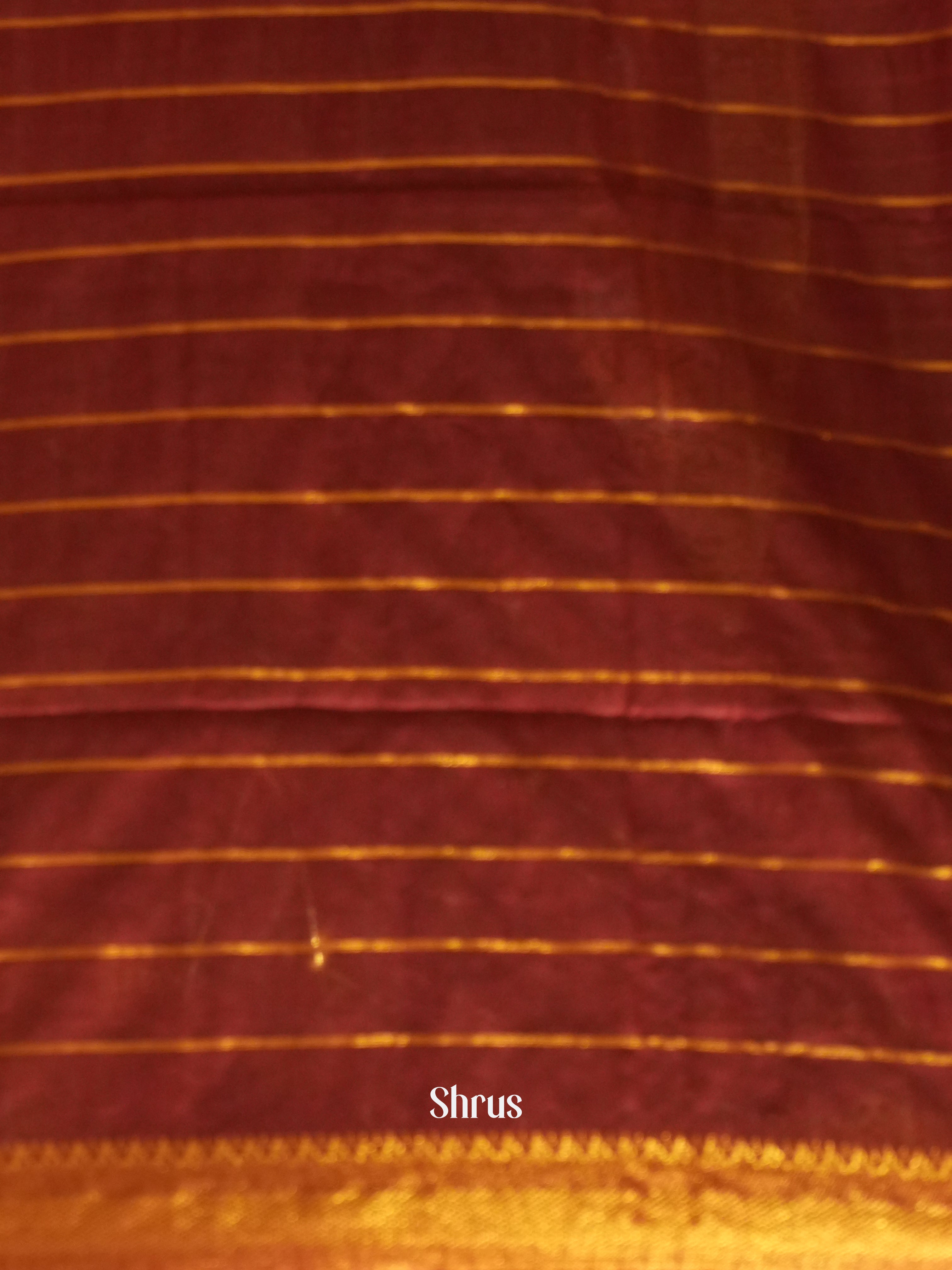 Red(Single Tone) - Semi Tussar Saree - Shop on ShrusEternity.com