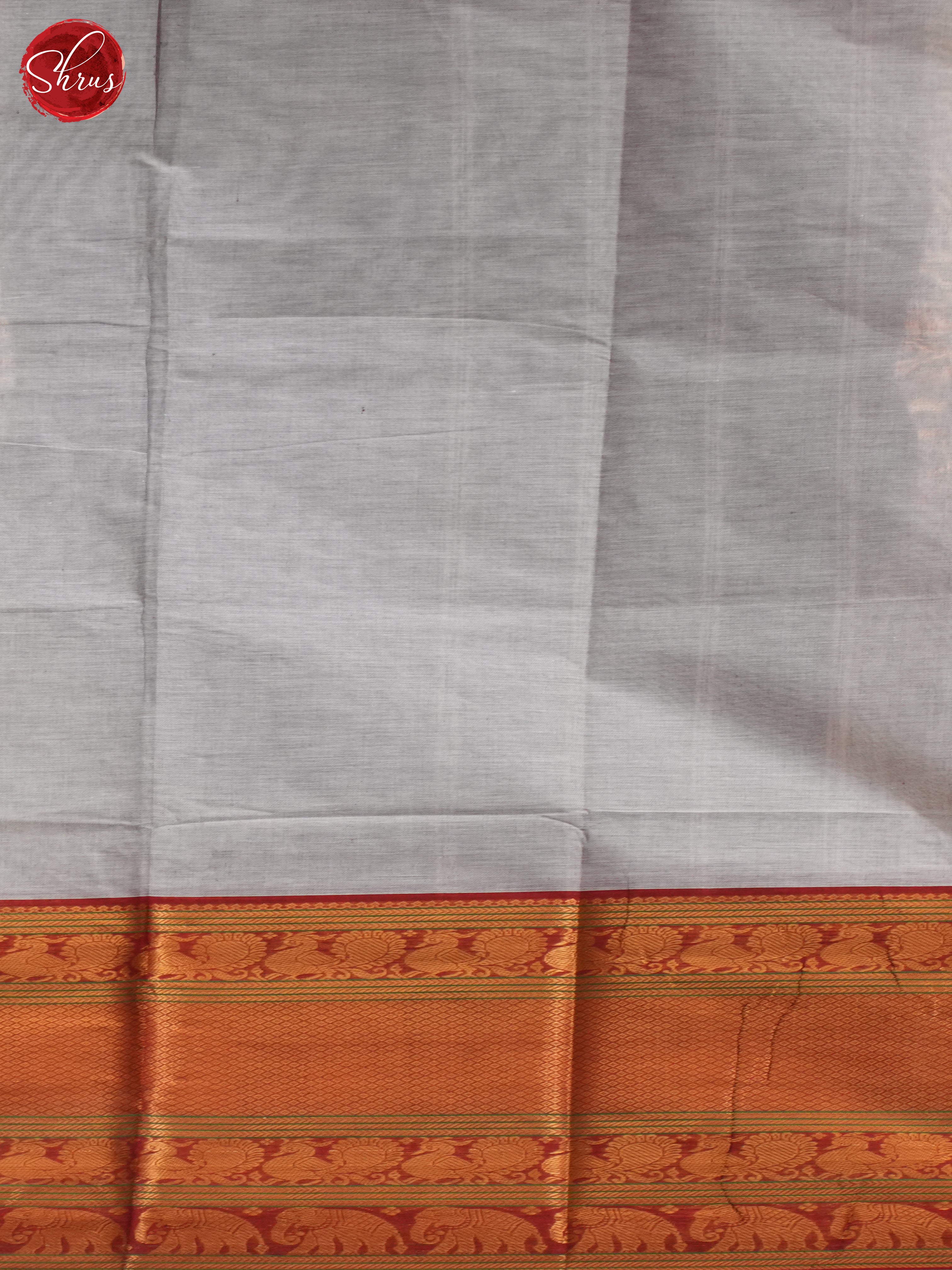 Grey & Red - Narayanpet Cotton Saree
