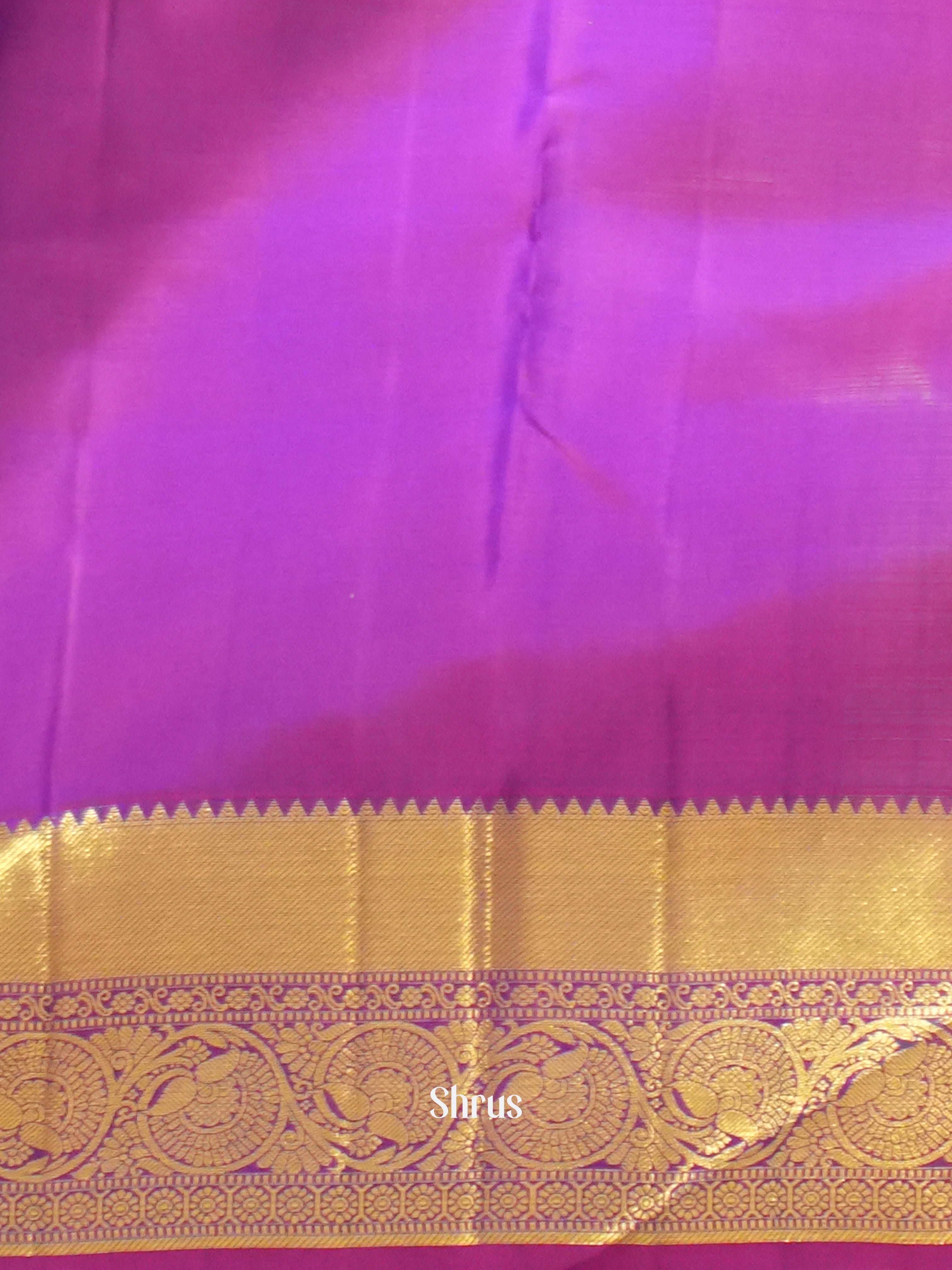 Green & Purple - Kanchipuram silk Saree - Shop on ShrusEternity.com