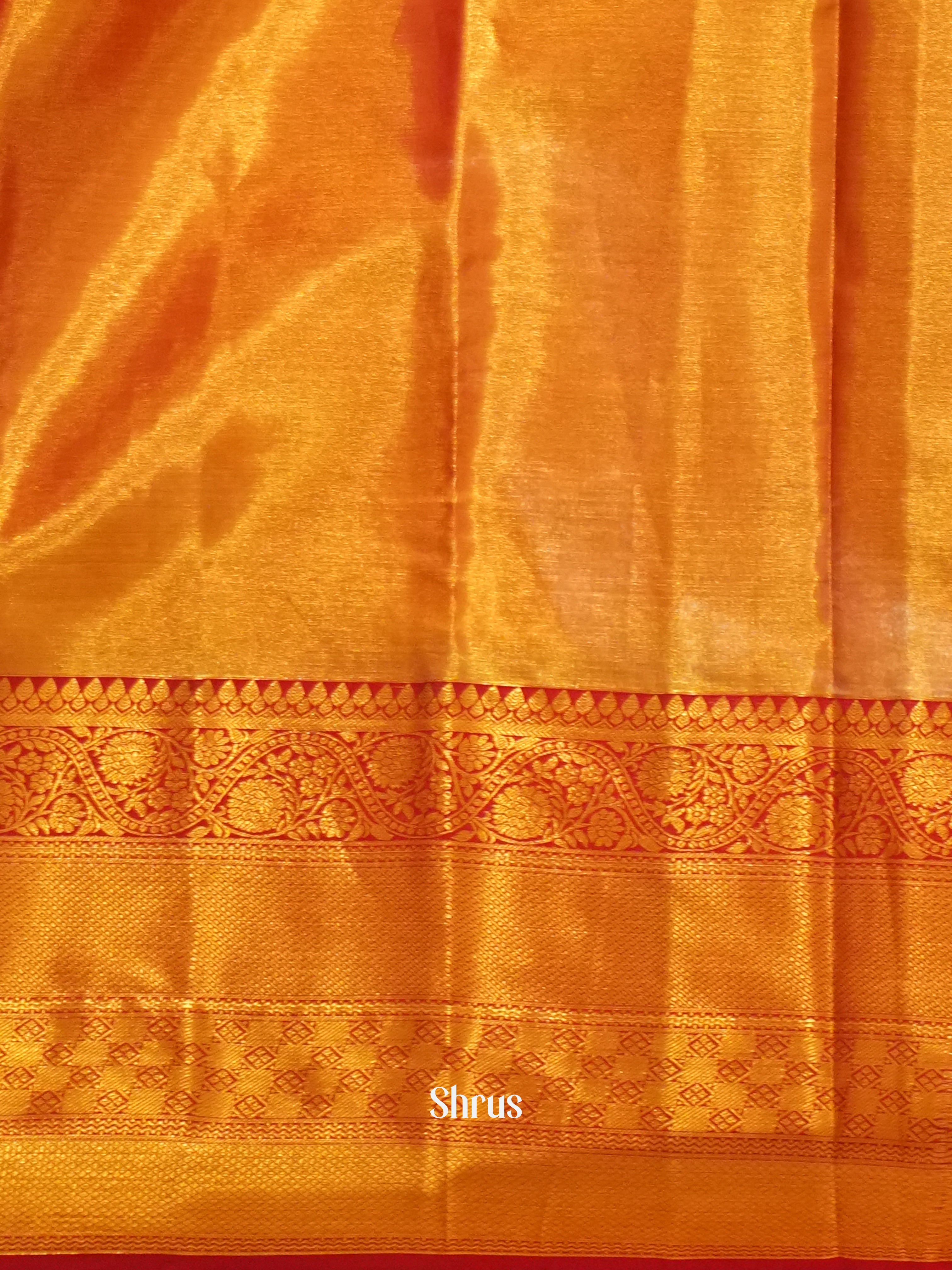 Lavender & Red - Kanchipuram silk Saree - Shop on ShrusEternity.com