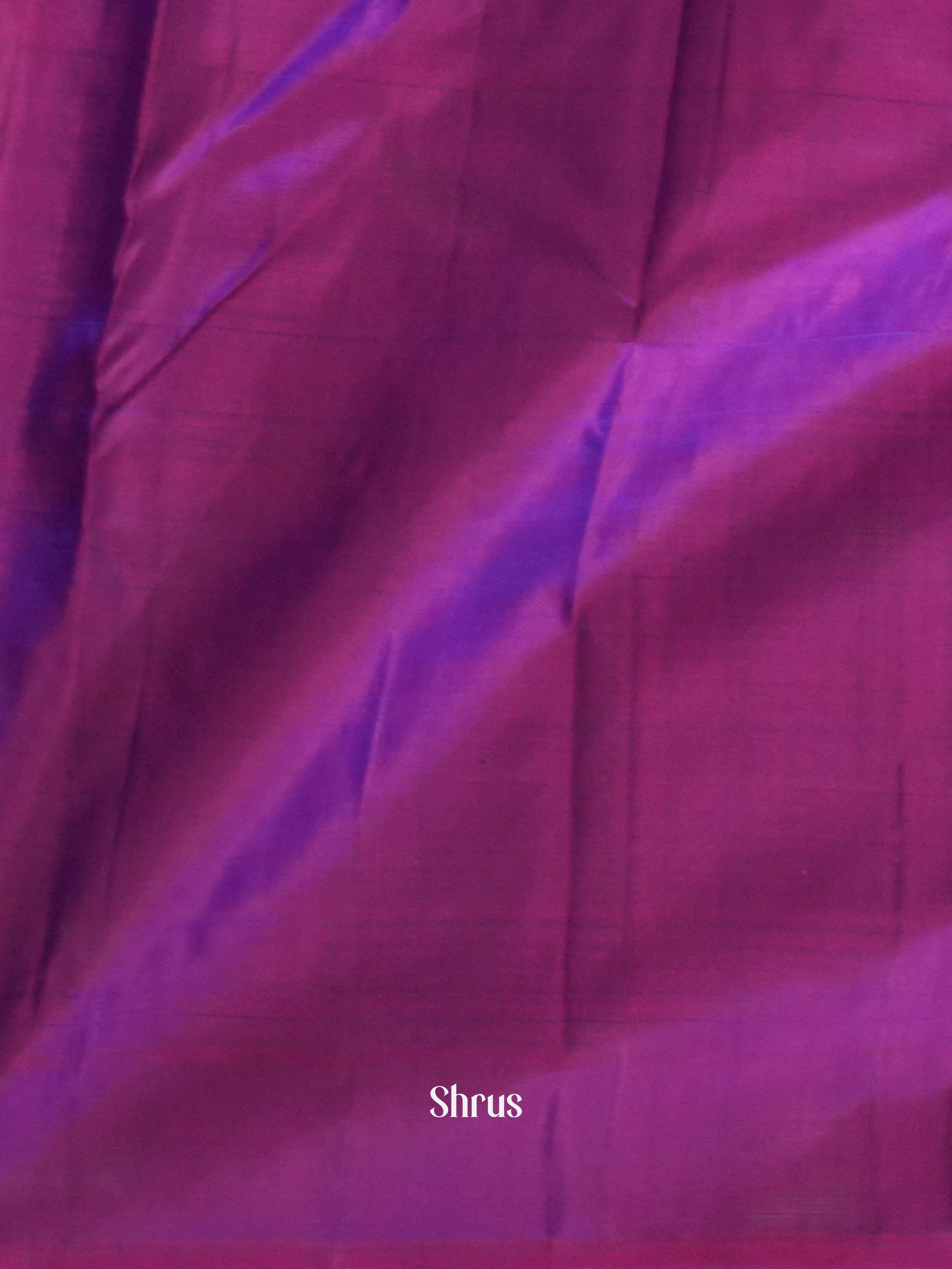 Blue & Purple - Kanchipuram silk Saree - Shop on ShrusEternity.com