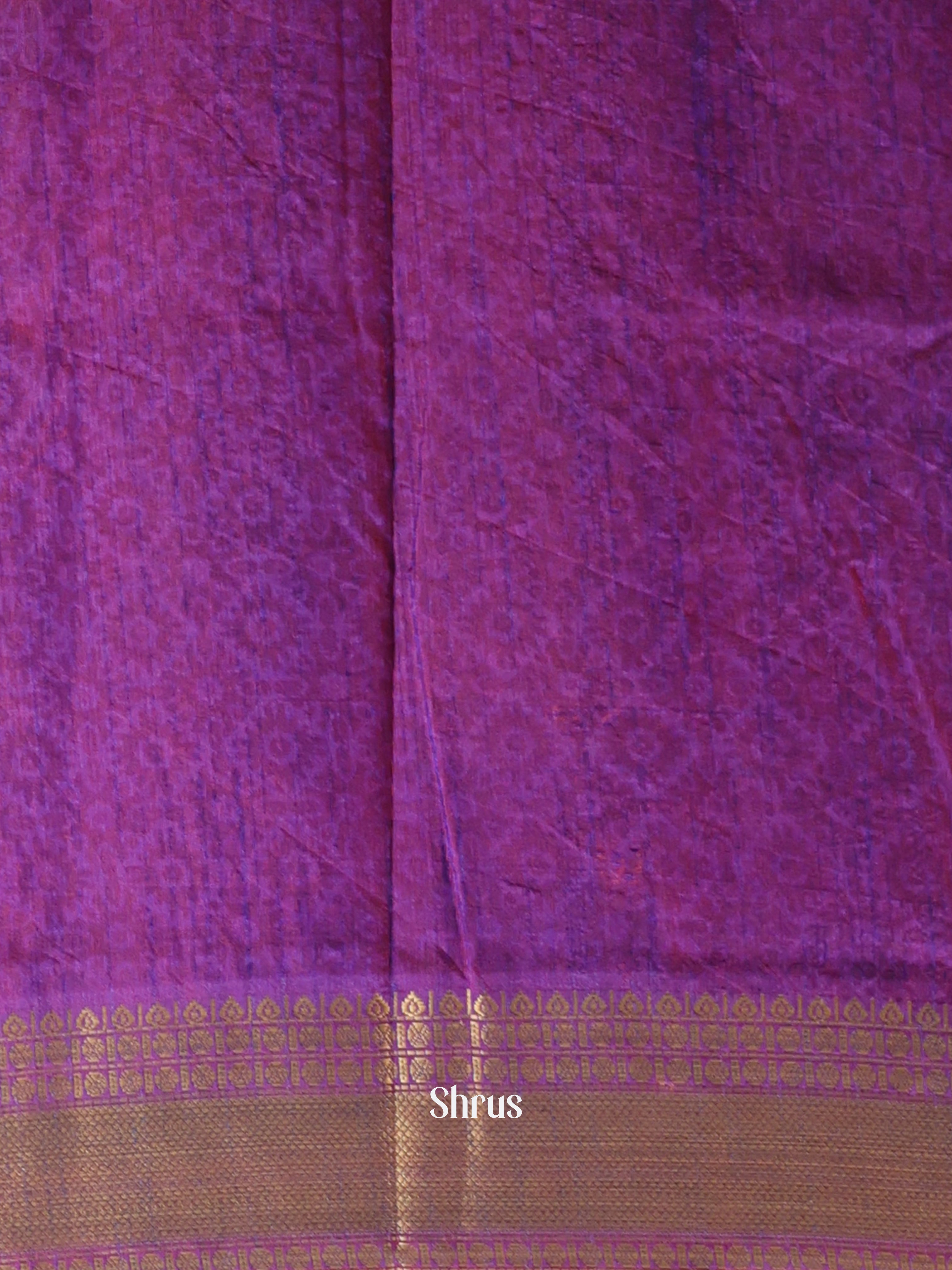 Pink & Purple - Semi Patola Saree - Shop on Shrus.com