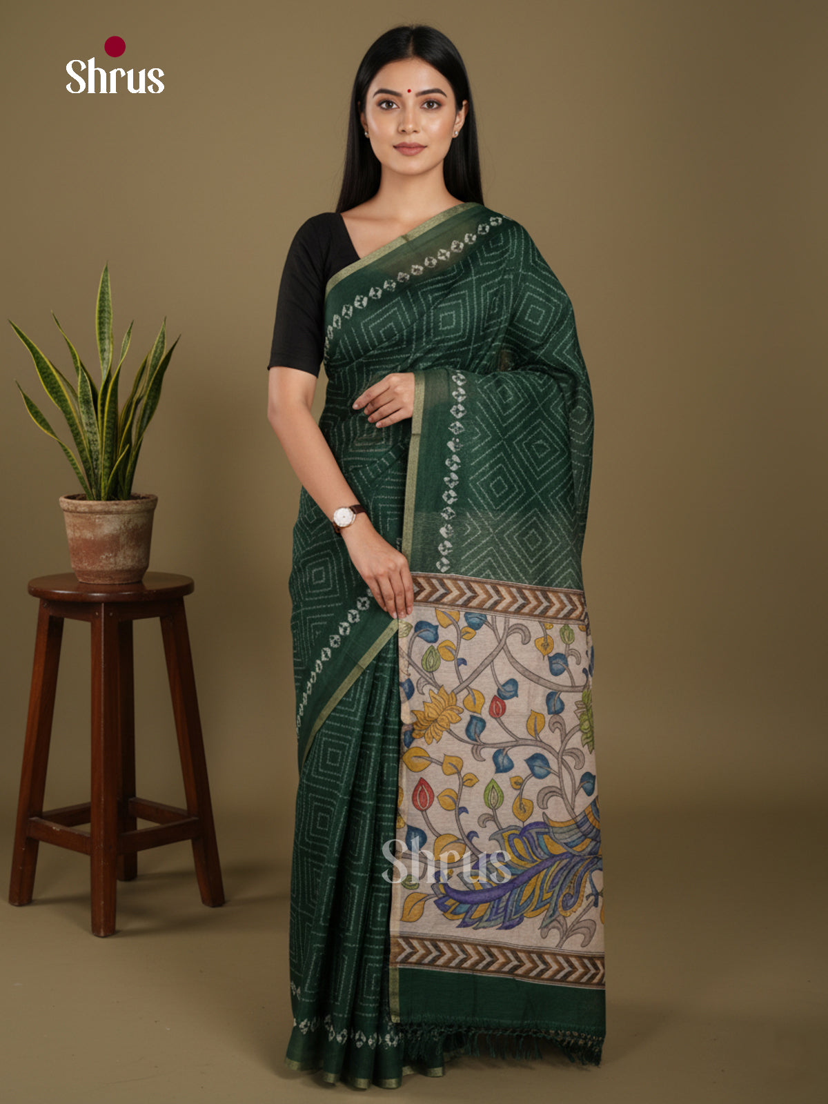 DFS16225 - Semi Maheshwari Print - Shop on Shrus.com