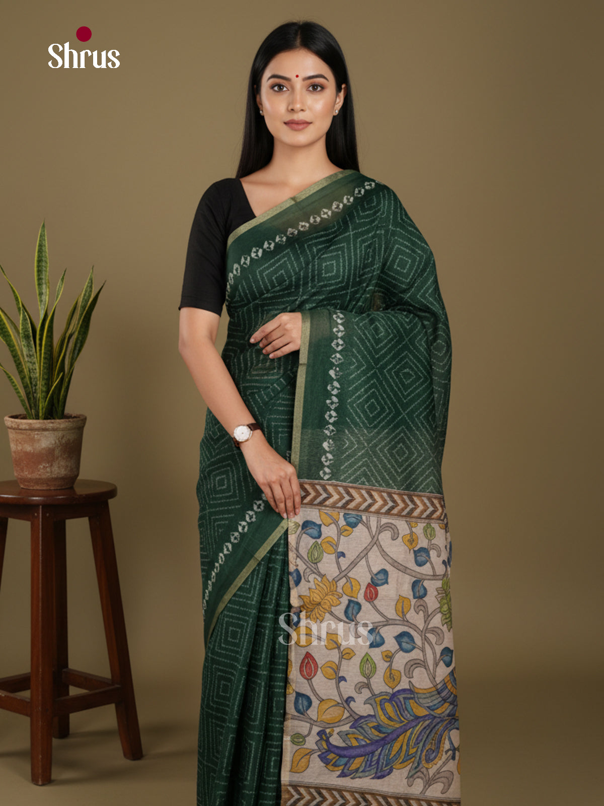DFS16225 - Semi Maheshwari Print - Shop on Shrus.com