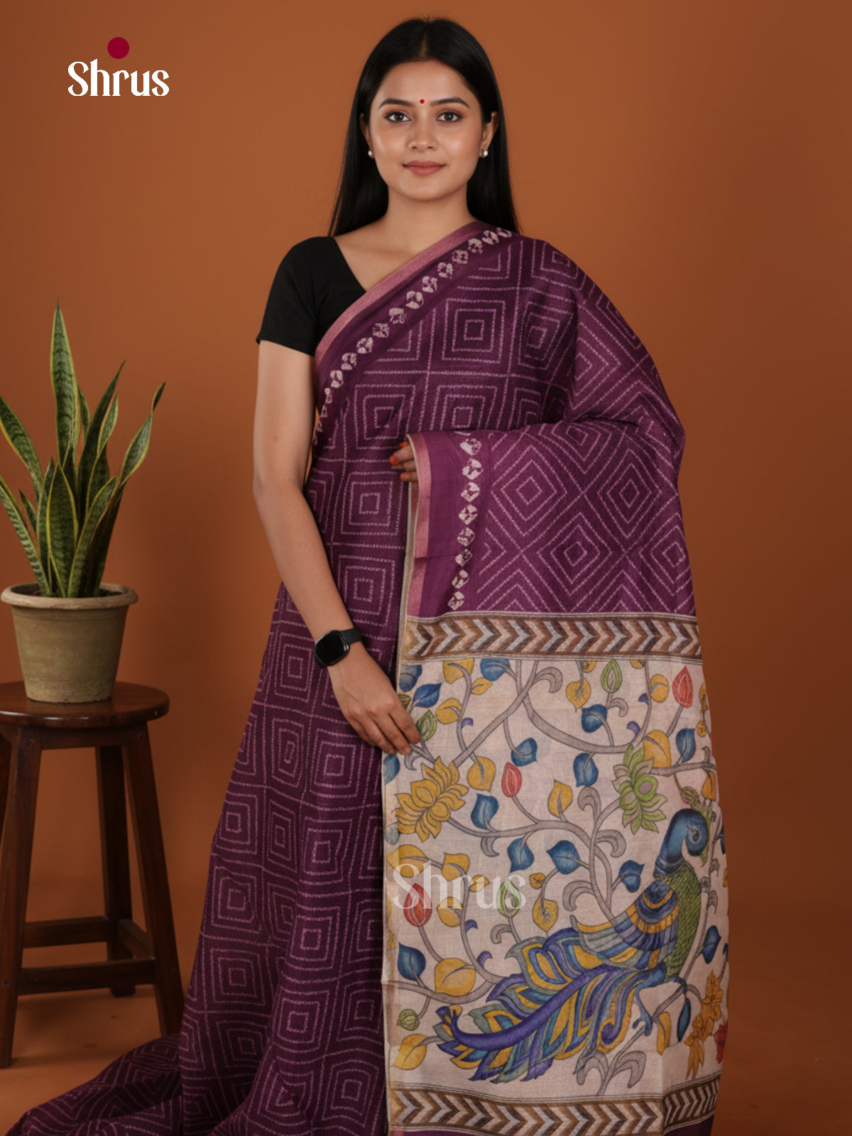 DFS16228 - Semi Maheshwari Print - Shop on Shrus.com