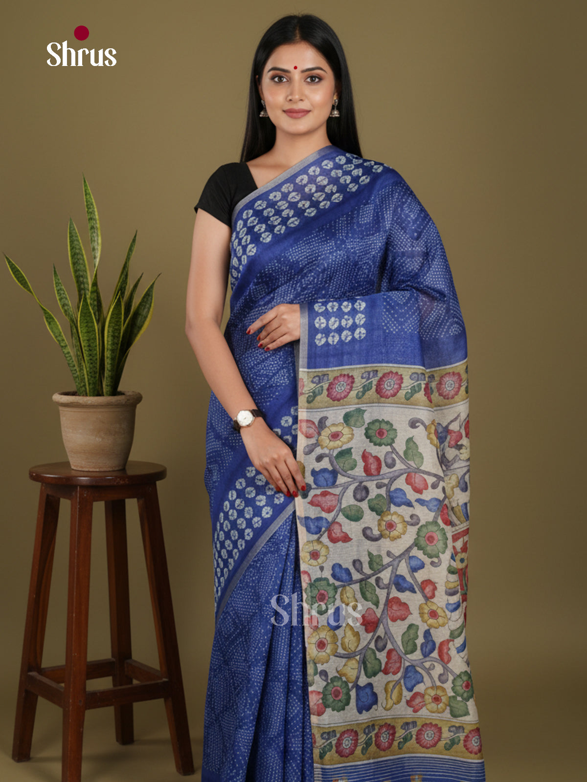 DFS16233 - Semi Maheshwari Print - Shop on Shrus.com