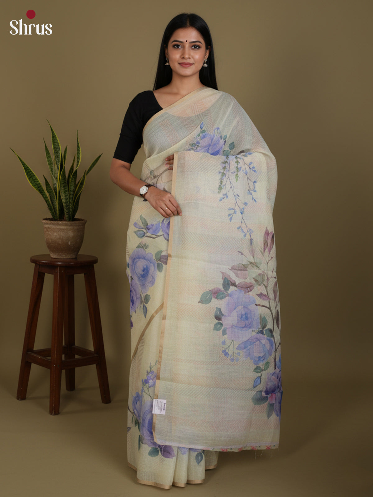 DJS27152 - Linen Cotton Saree