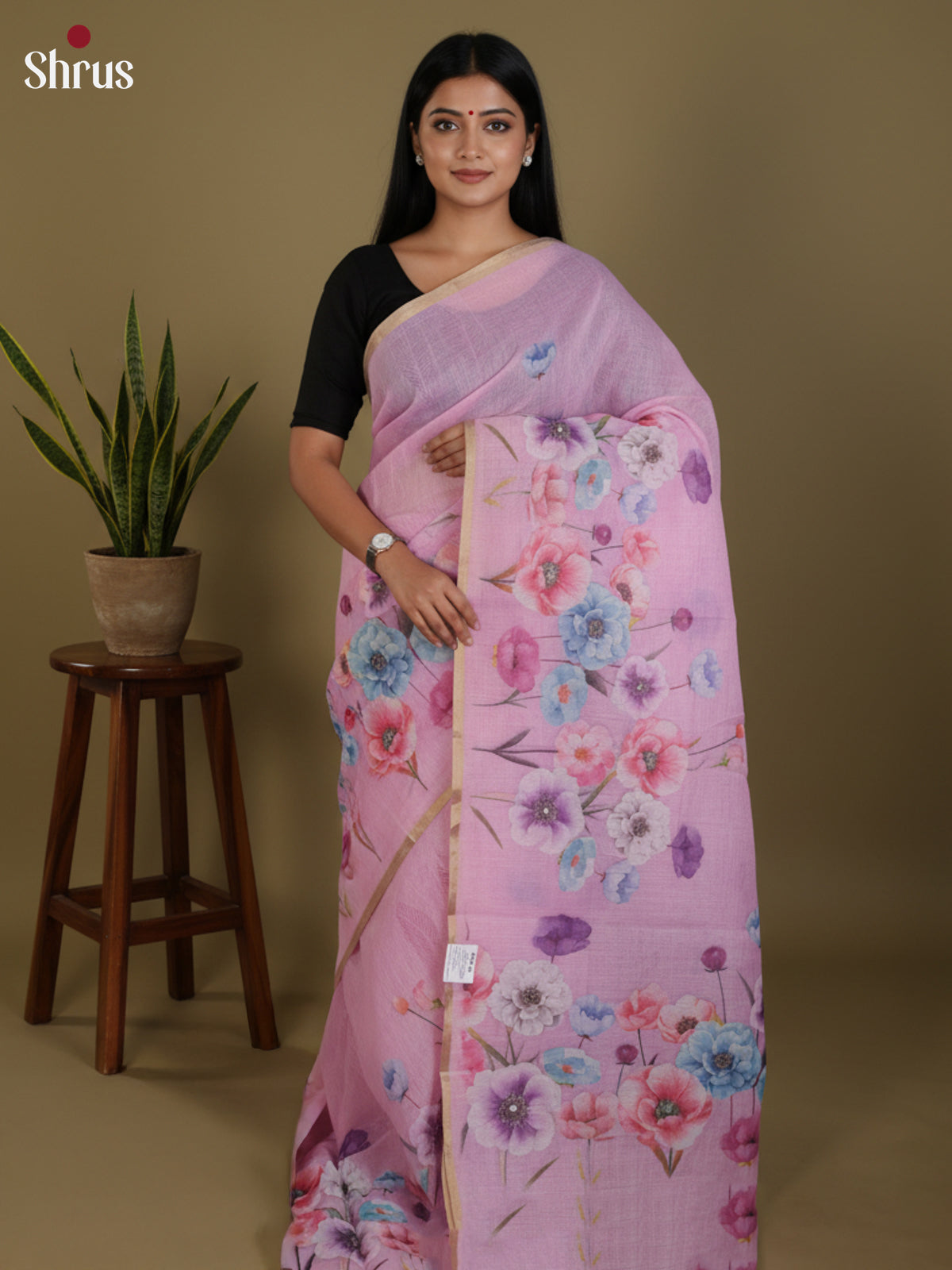 DJS27159 - Linen Cotton Saree