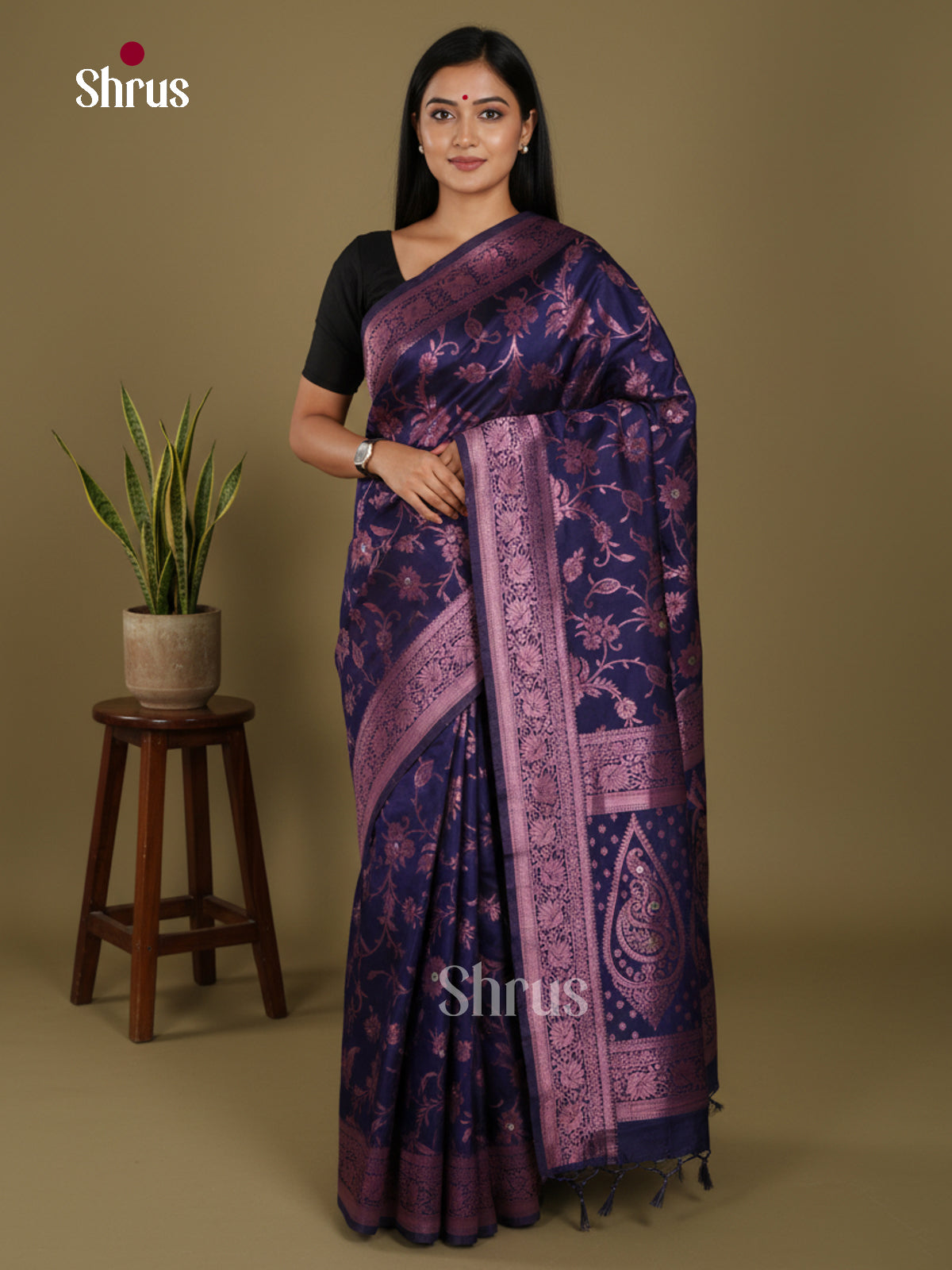 DJS28352 - Semi Softsilk Saree - Shop on Shrus.com