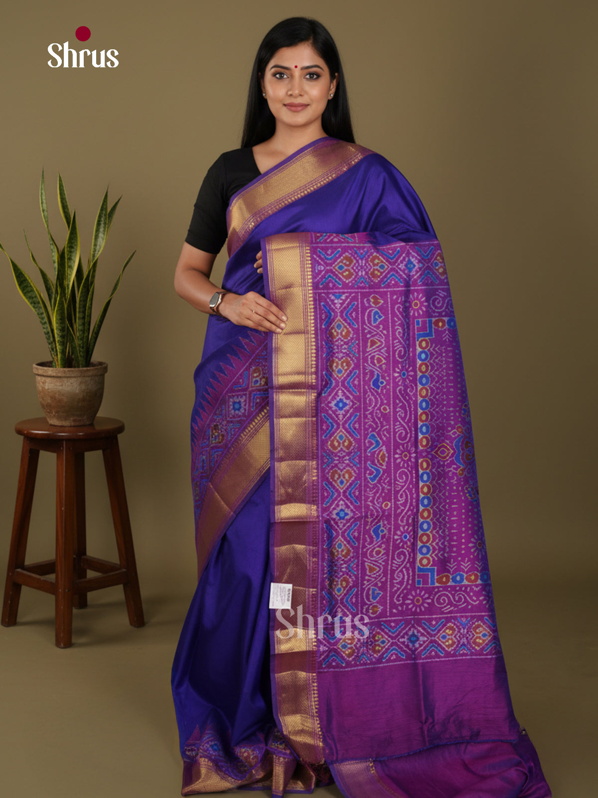 DKS26202 - Semi Patola Saree - Shop on Shrus.com
