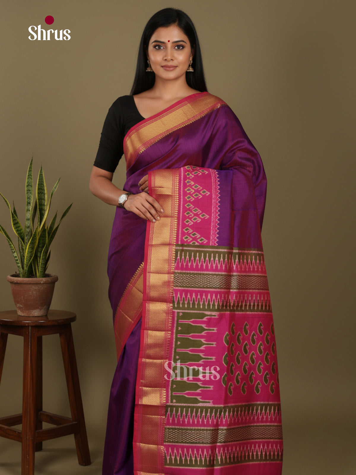 DKS26206 - Semi Patola Saree - Shop on Shrus.com