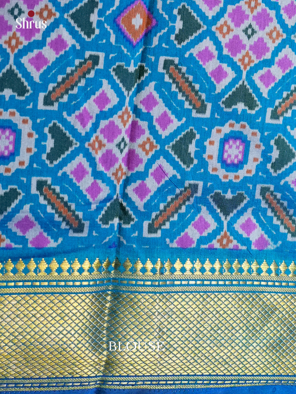 Peacock Green & Blue - Semi Patola Saree  - DKS26207 - Shop on Shrus.com