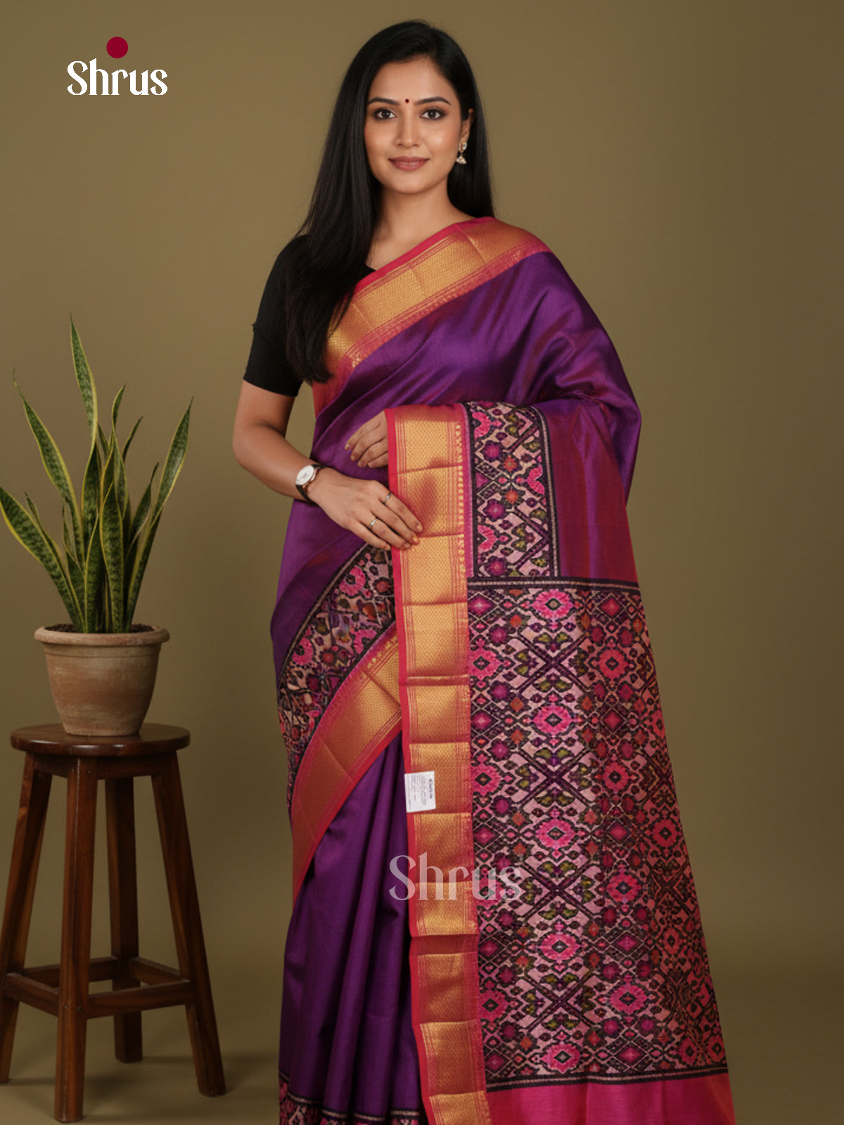 DKS26208 - Semi Patola Saree - Shop on Shrus.com