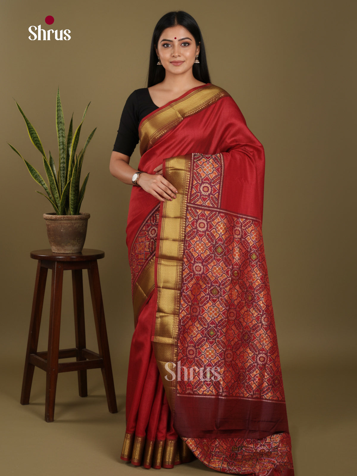 DKS26226 - Semi Patola Saree - Shop on Shrus.com