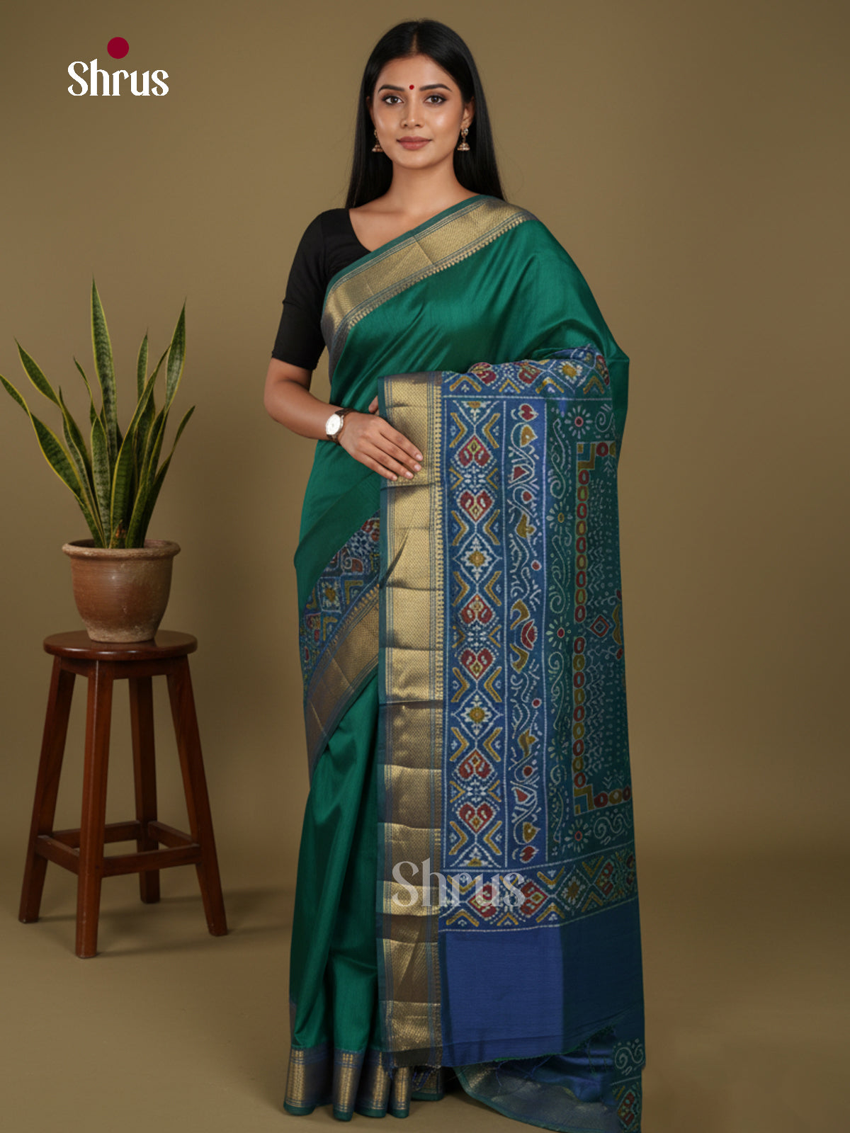 DKS26231 - Semi Patola Saree - Shop on Shrus.com