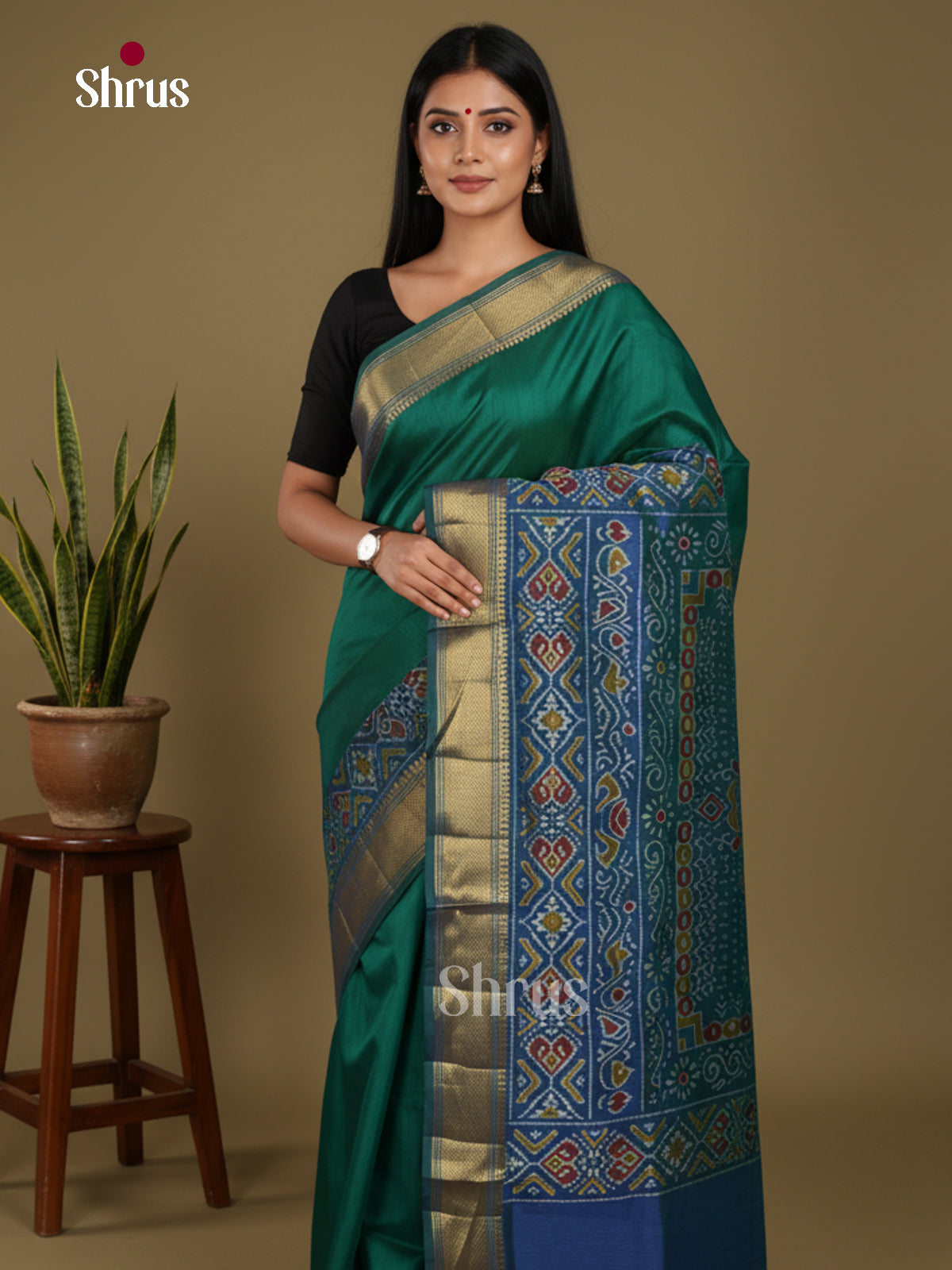 DKS26231 - Semi Patola Saree - Shop on Shrus.com