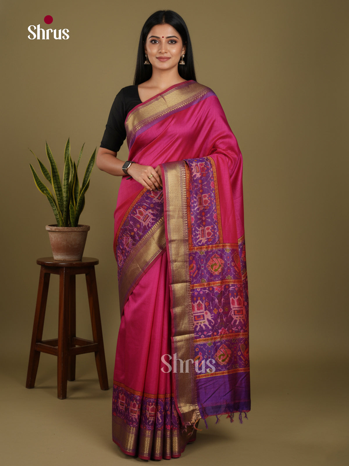 DKS26237 - Semi Patola Saree - Shop on Shrus.com