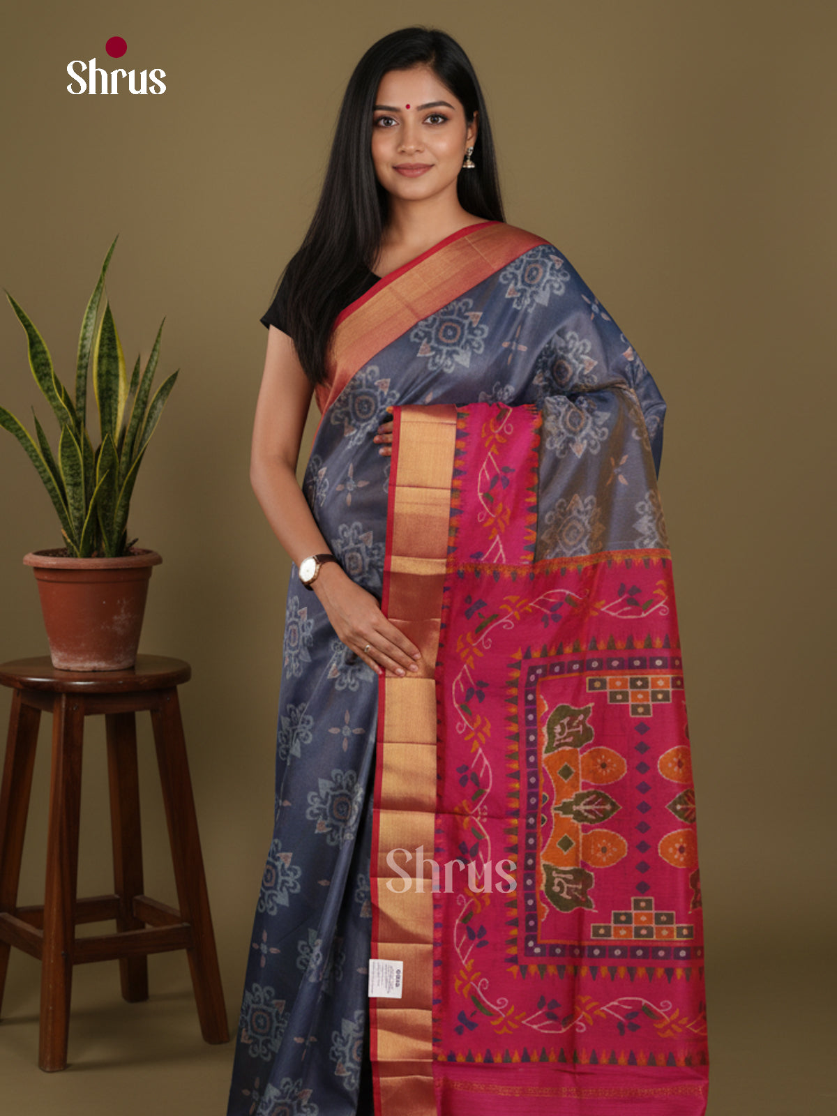 DLS01001 - Semi Patola Saree - Shop on Shrus.com