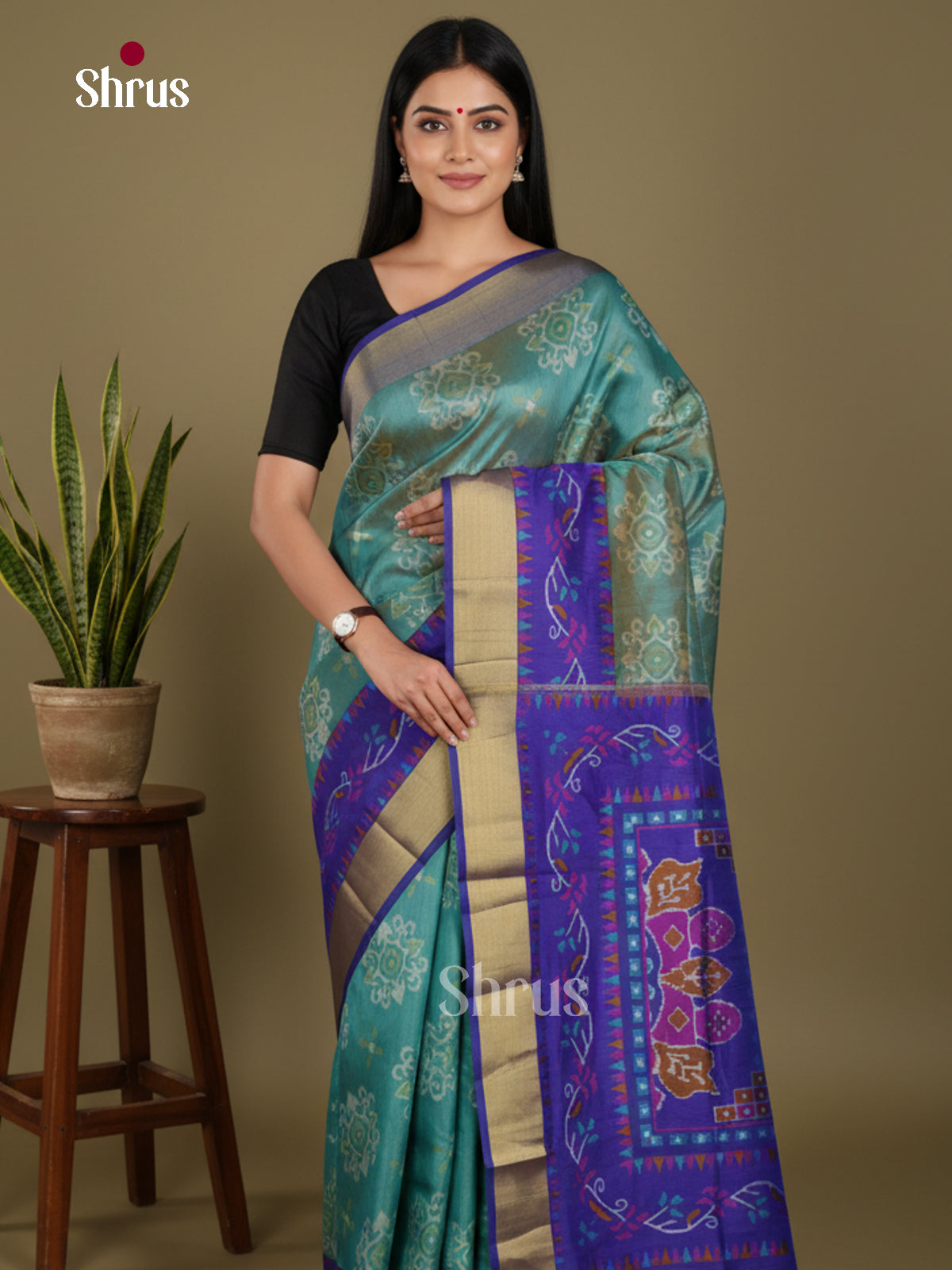 DLS01010 - Semi Patola Saree - Shop on Shrus.com
