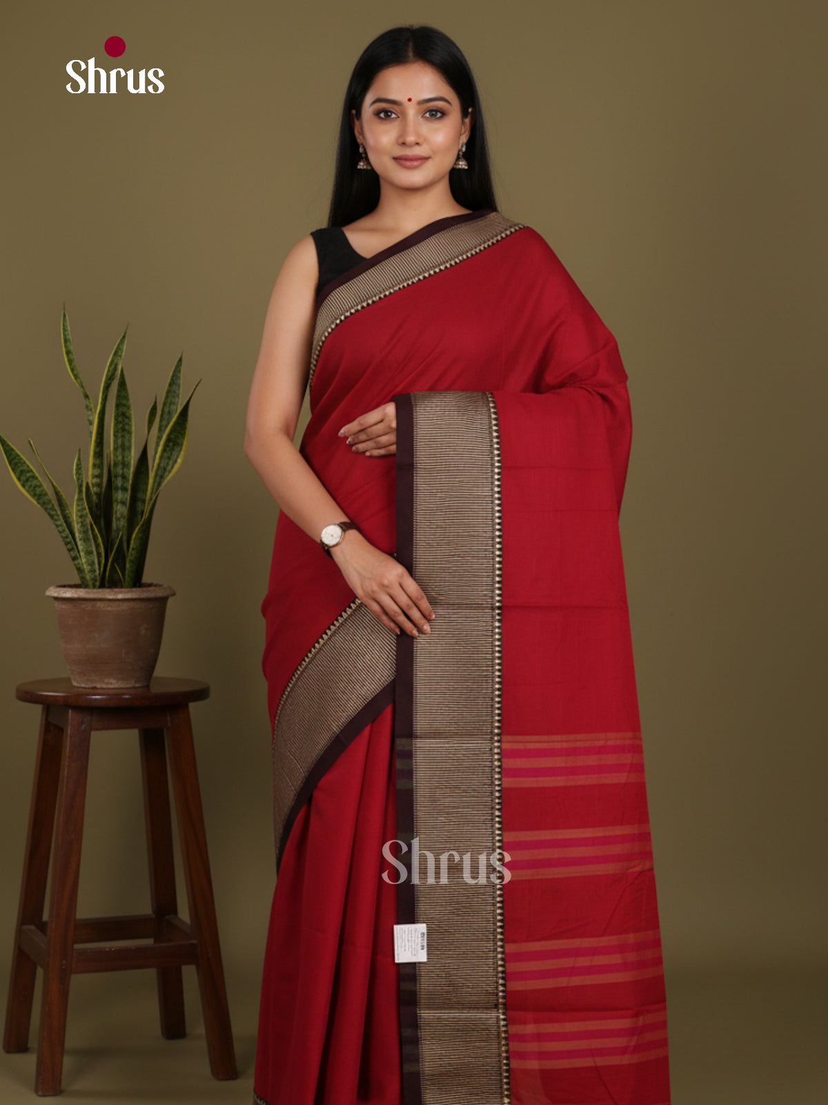 Red- Narayanpet Cotton Saree