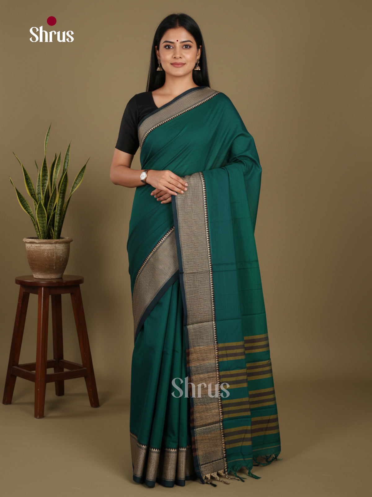 Green- Narayanpet Cotton Saree