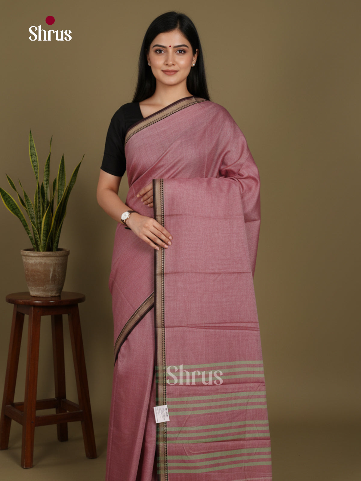Mauve - Narayanpet Cotton Saree - Shop on Shrus.com