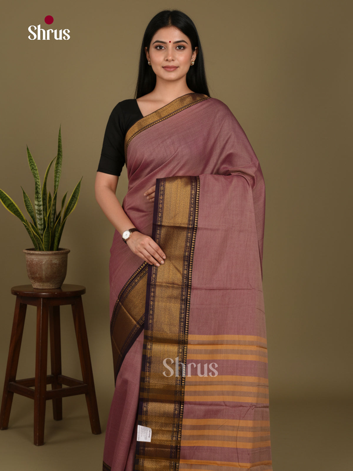 Mauve- Narayanpet Cotton Saree - Shop on Shrus.com