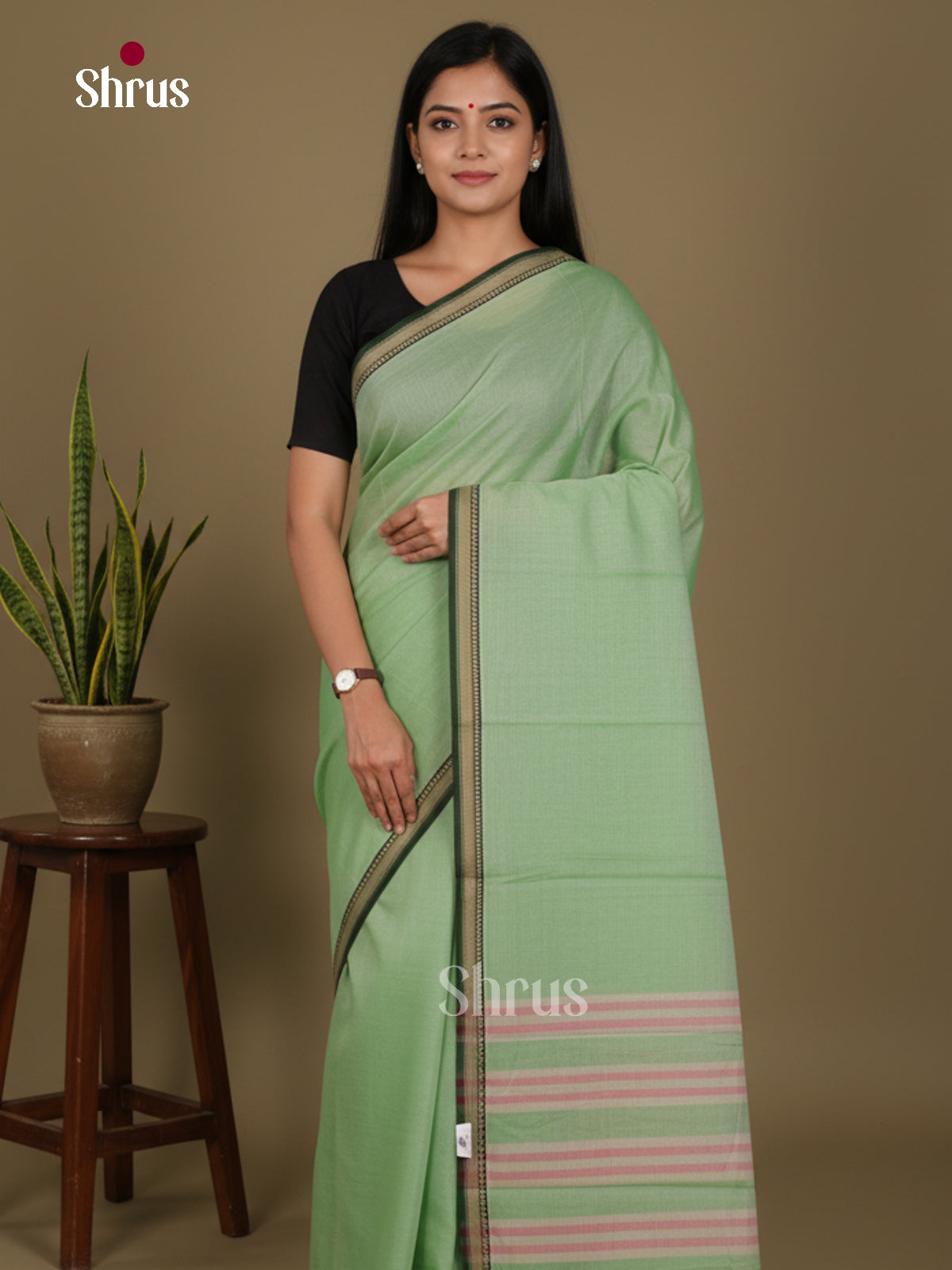 Pista Green- Narayanpet Cotton Saree