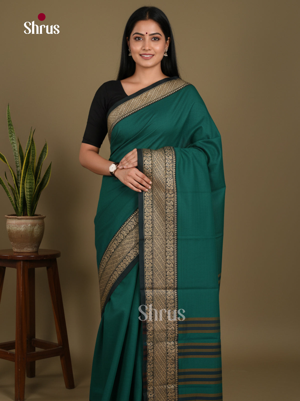 Green  - Narayanpet Cotton Saree - DLS05135