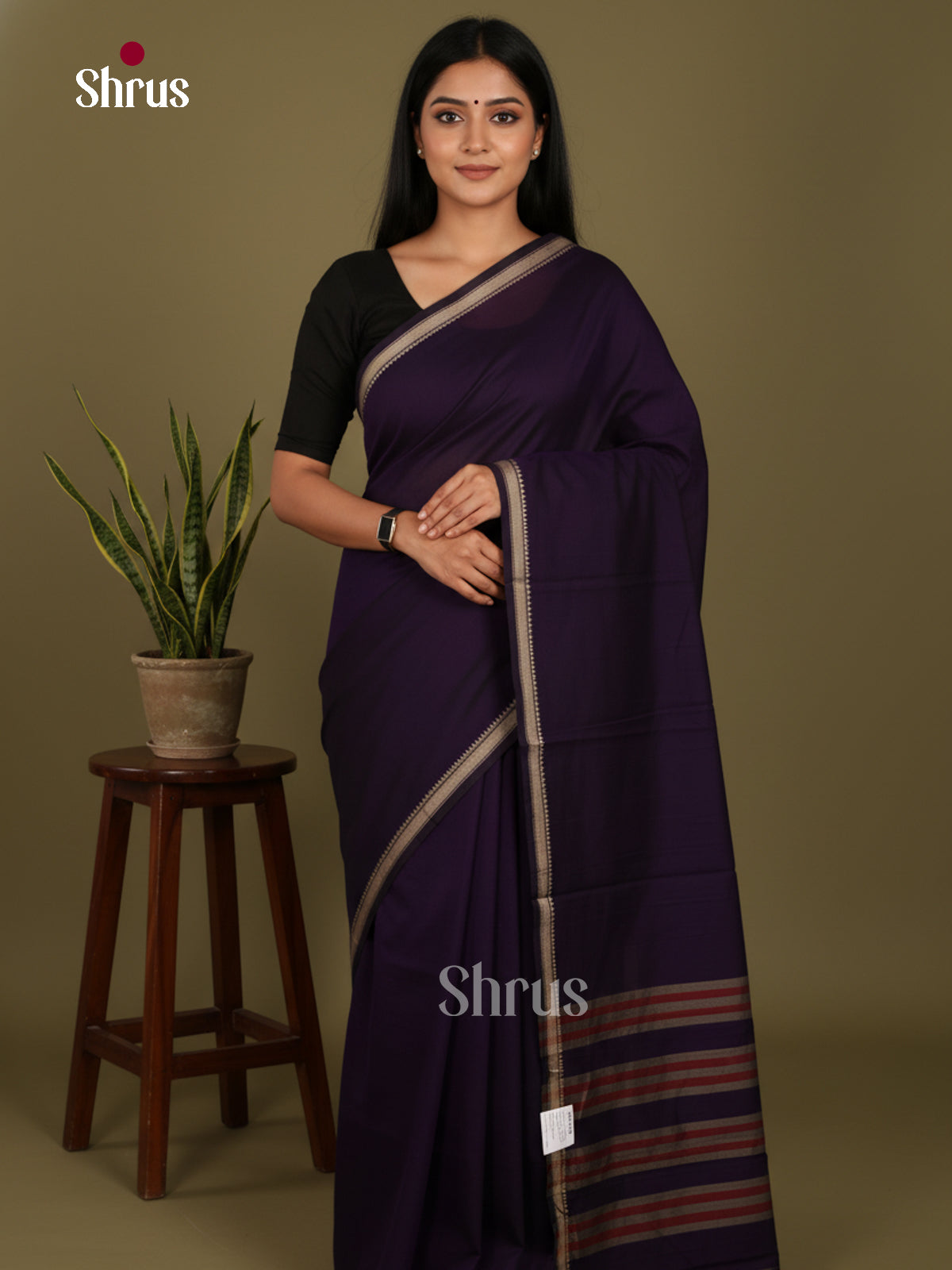 Violet - Narayanpet Cotton Saree - Shop on Shrus.com