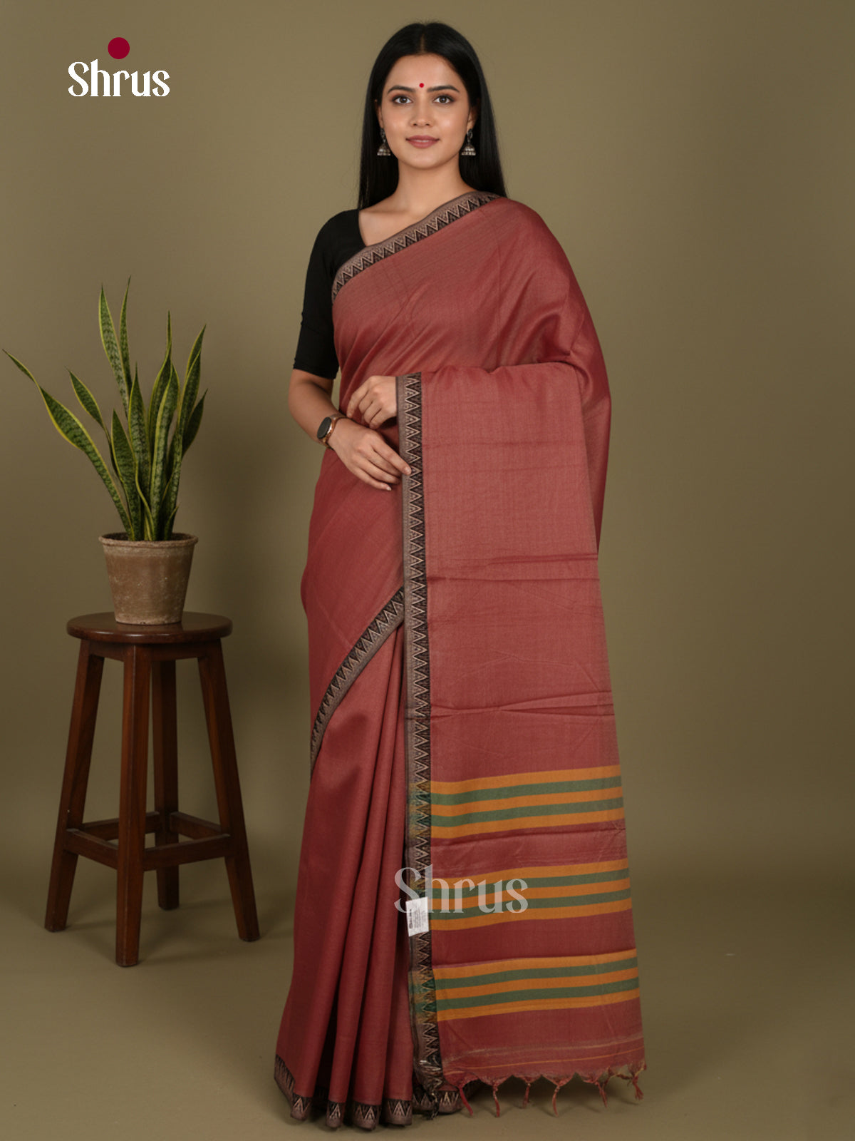 Brown - Narayanpet Cotton Saree