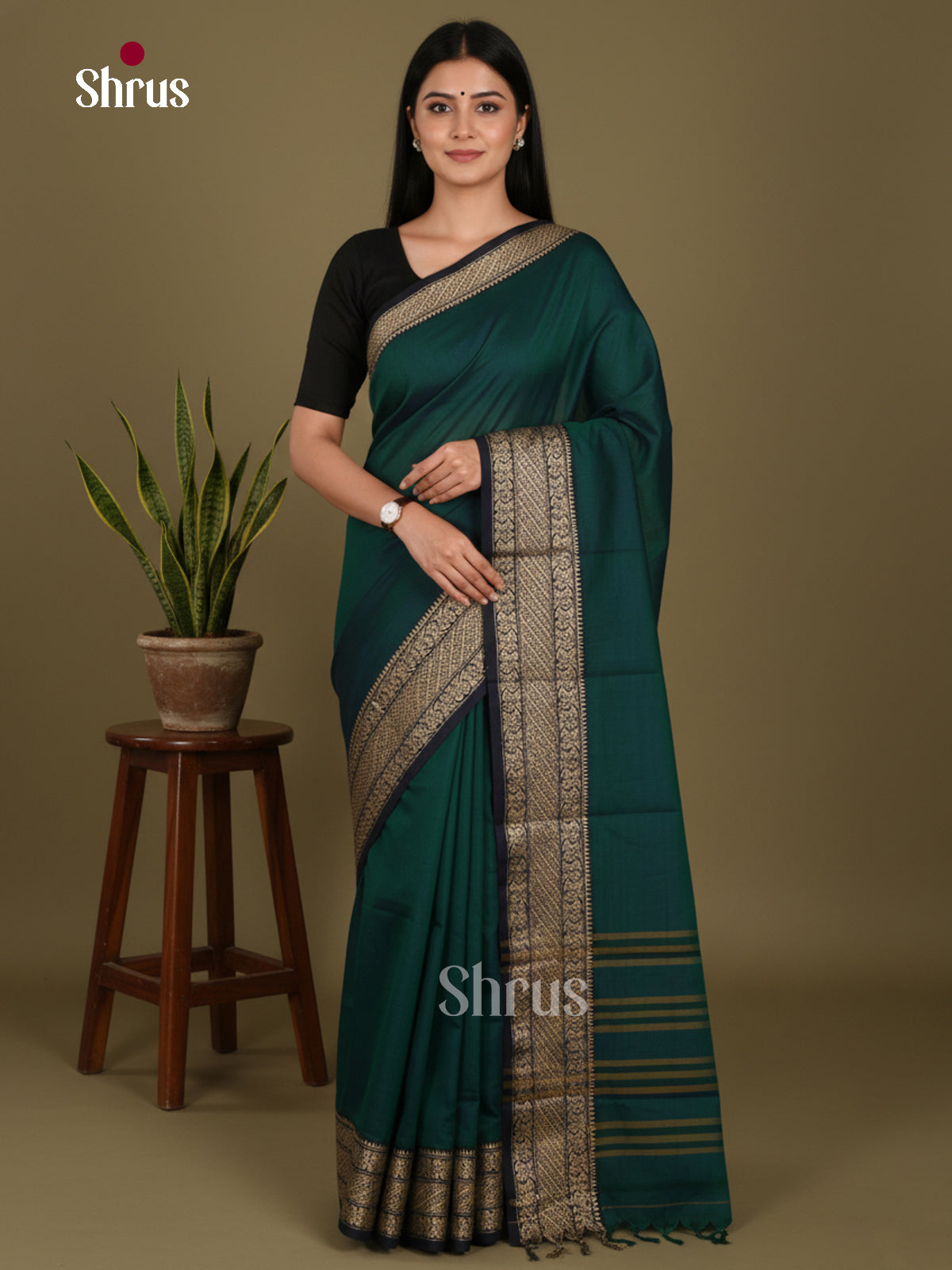 Green- Narayanpet Cotton Saree