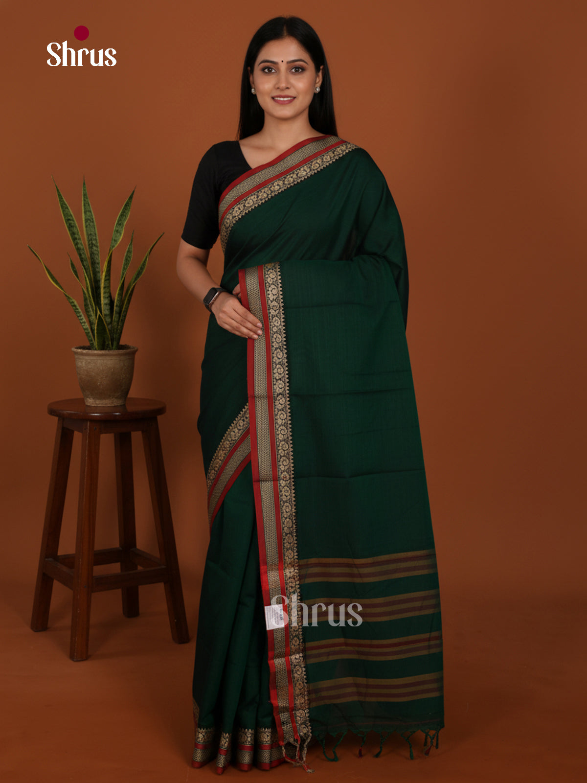 Green & Red - Narayanpet Cotton Saree