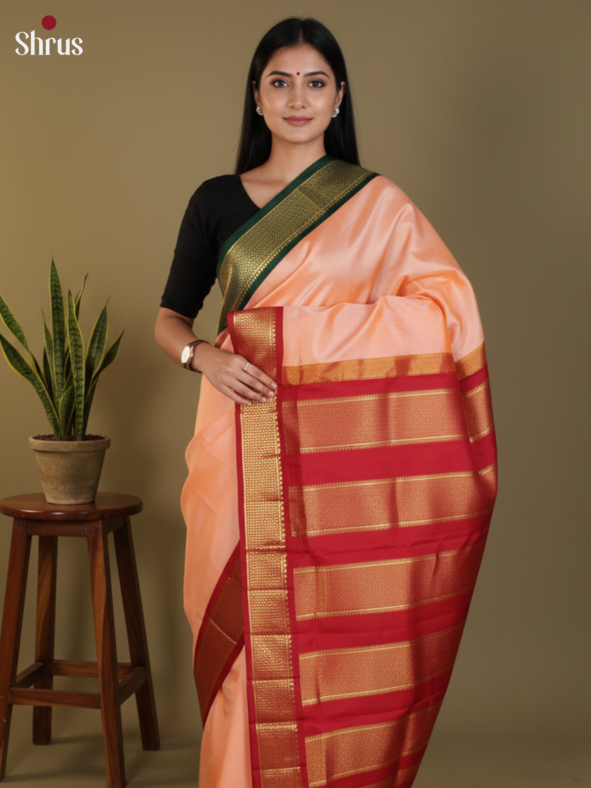 DLS30355 - Kanchipuram silk 9Yards Saree